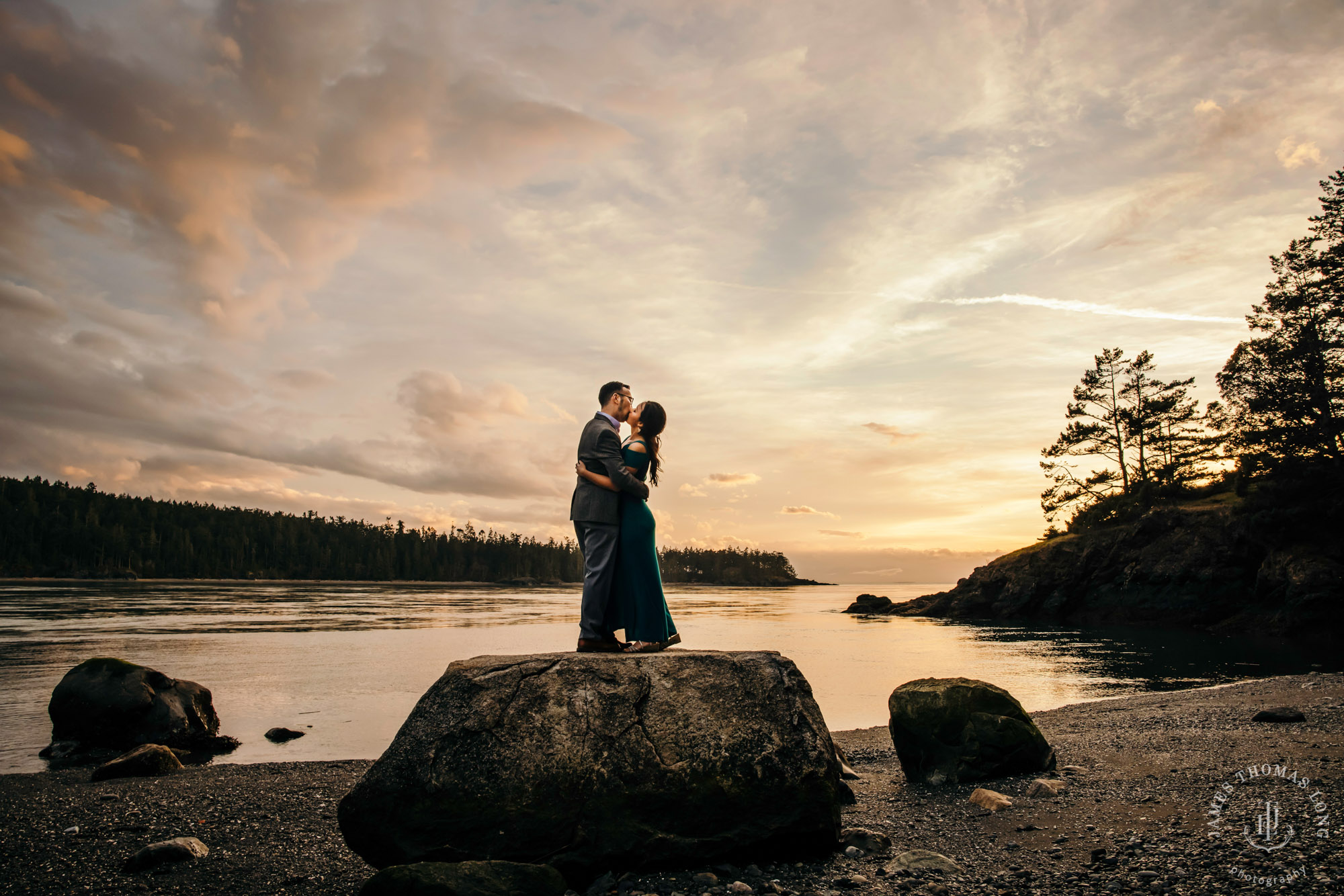 Adventure engagement session in the Puget Sound by Seattle wedding photographer James Thomas Long Photography