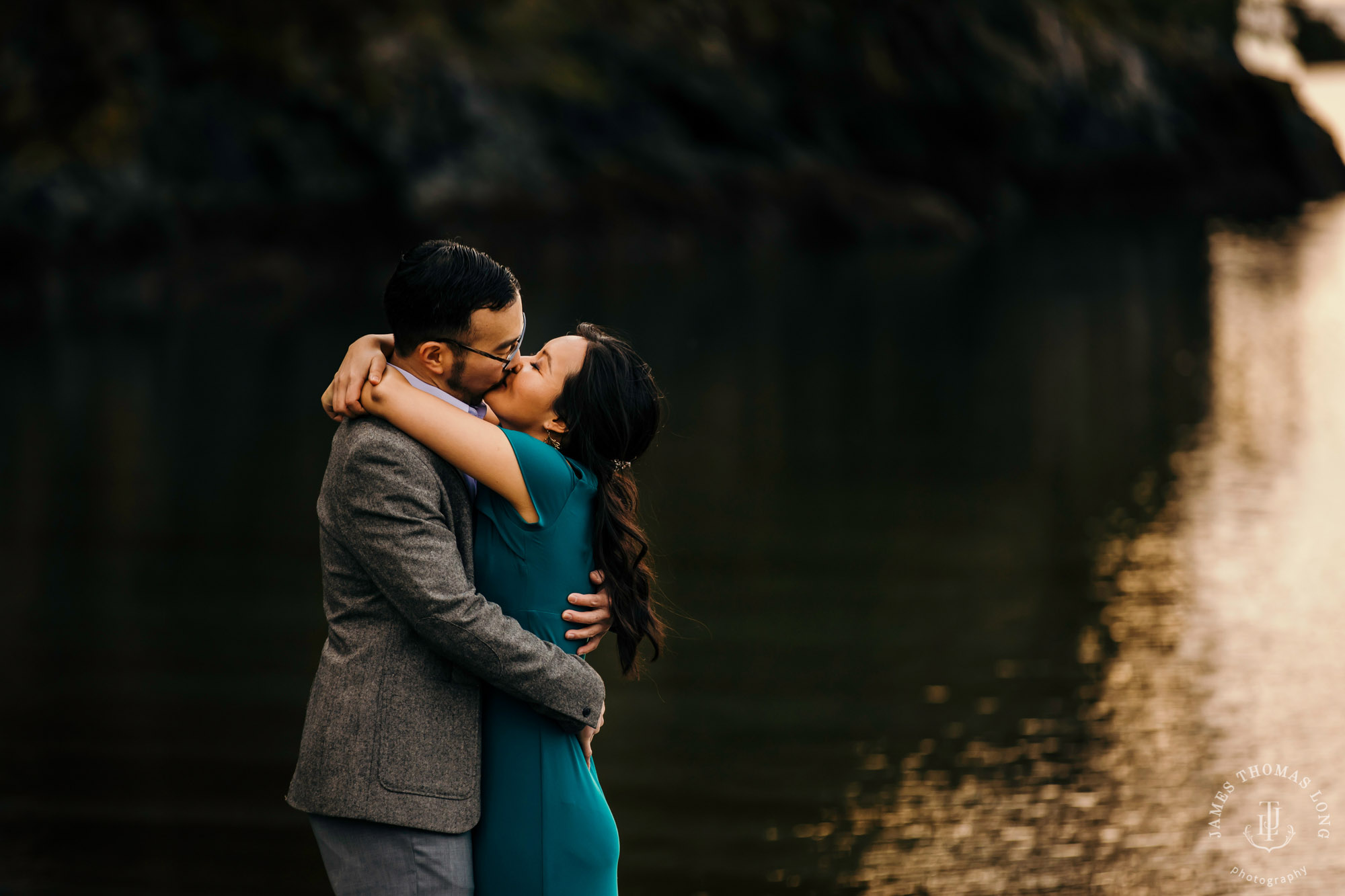 Adventure engagement session in the Puget Sound by Seattle wedding photographer James Thomas Long Photography