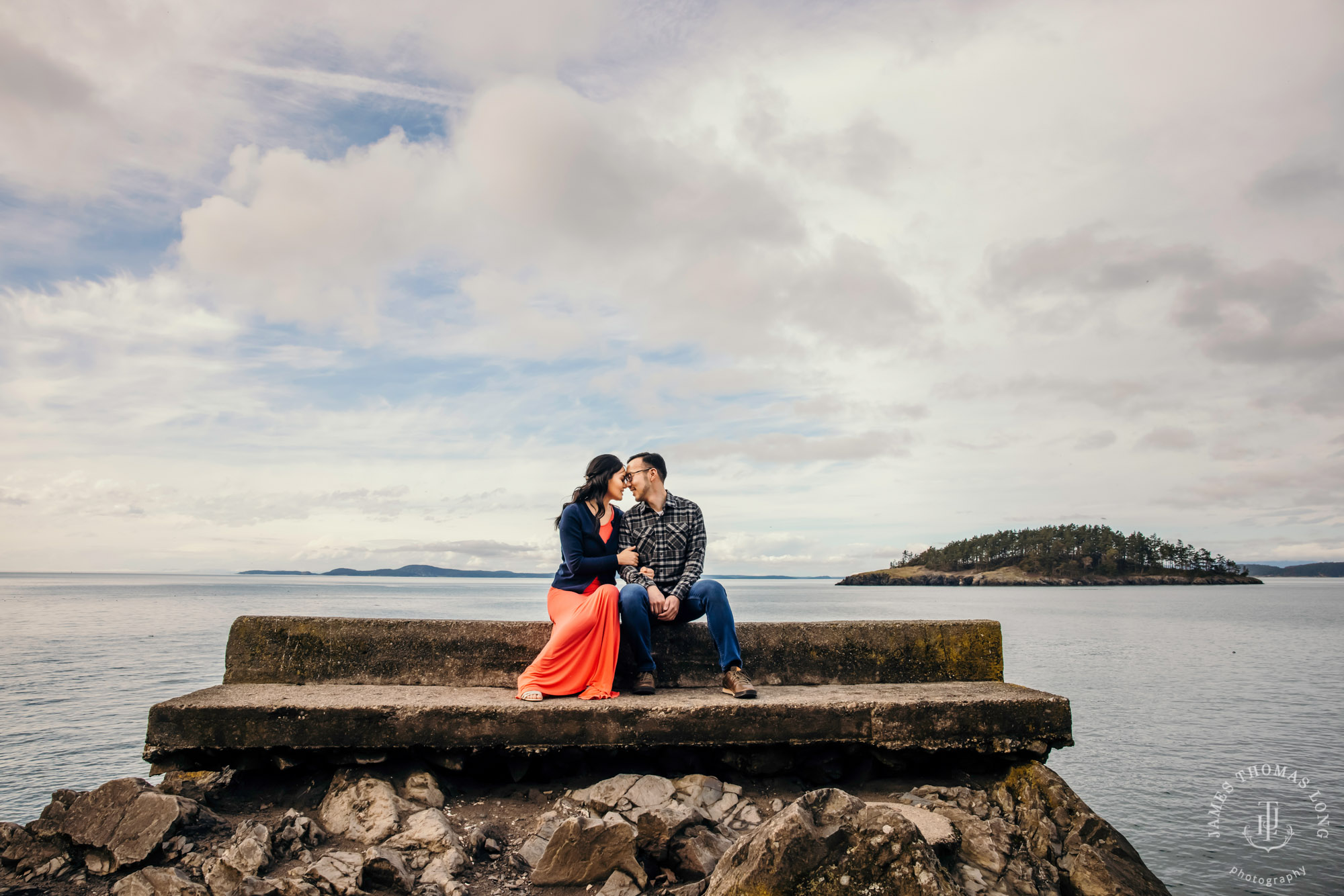 Adventure engagement session in the Puget Sound by Seattle wedding photographer James Thomas Long Photography