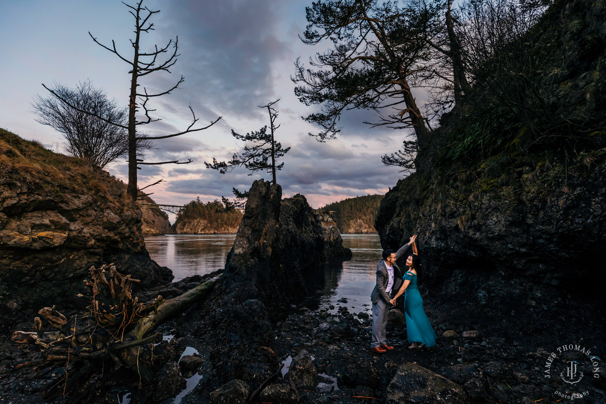 Adventure engagement session in the Puget Sound by Seattle wedding photographer James Thomas Long Photography