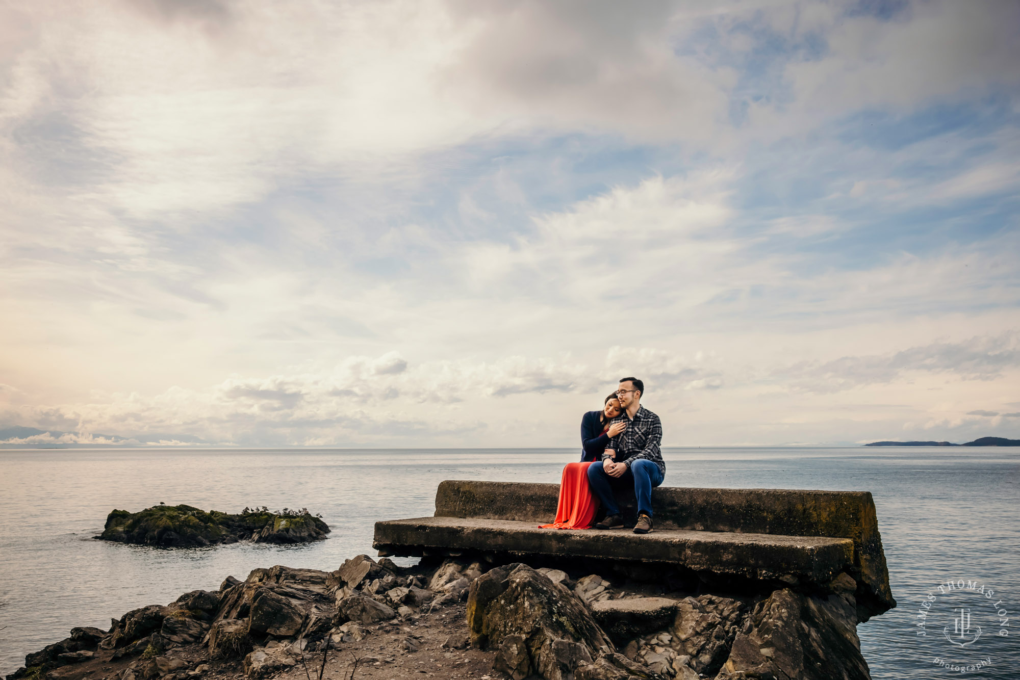 Adventure engagement session in the Puget Sound by Seattle wedding photographer James Thomas Long Photography