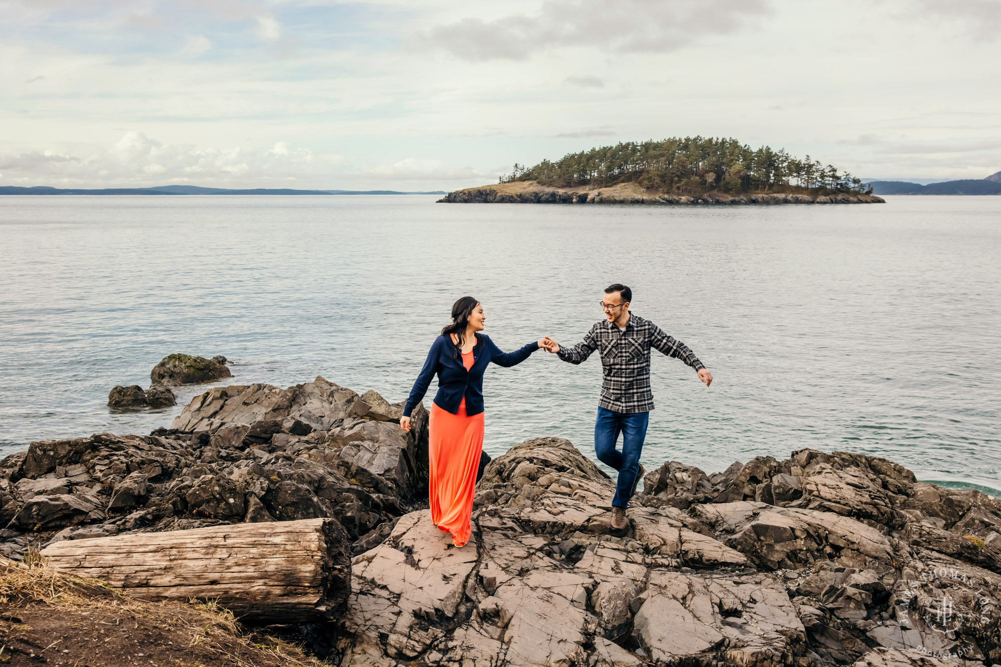 Adventure engagement session in the Puget Sound by Seattle wedding photographer James Thomas Long Photography