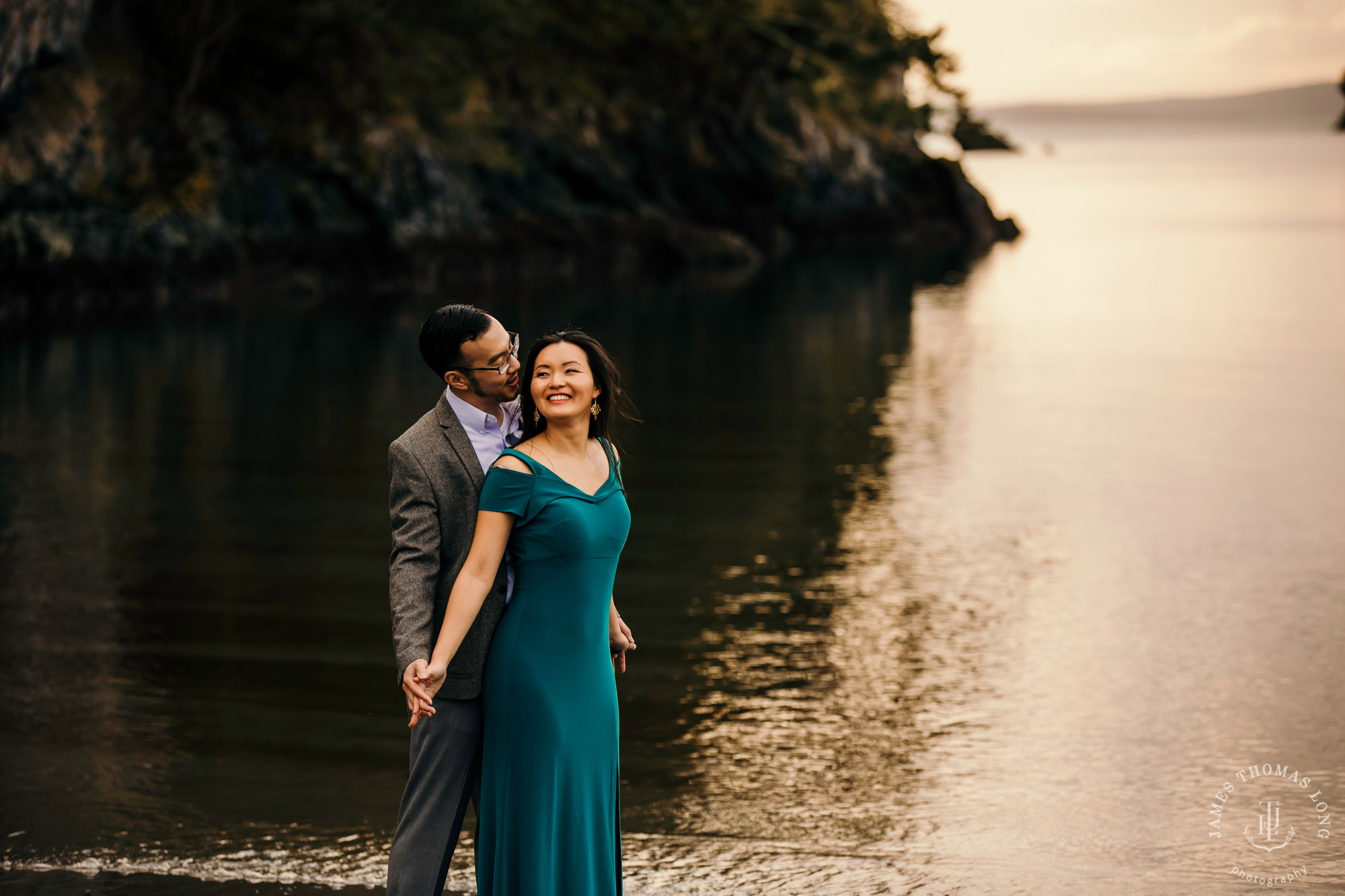 Adventure engagement session in the Puget Sound by Seattle wedding photographer James Thomas Long Photography