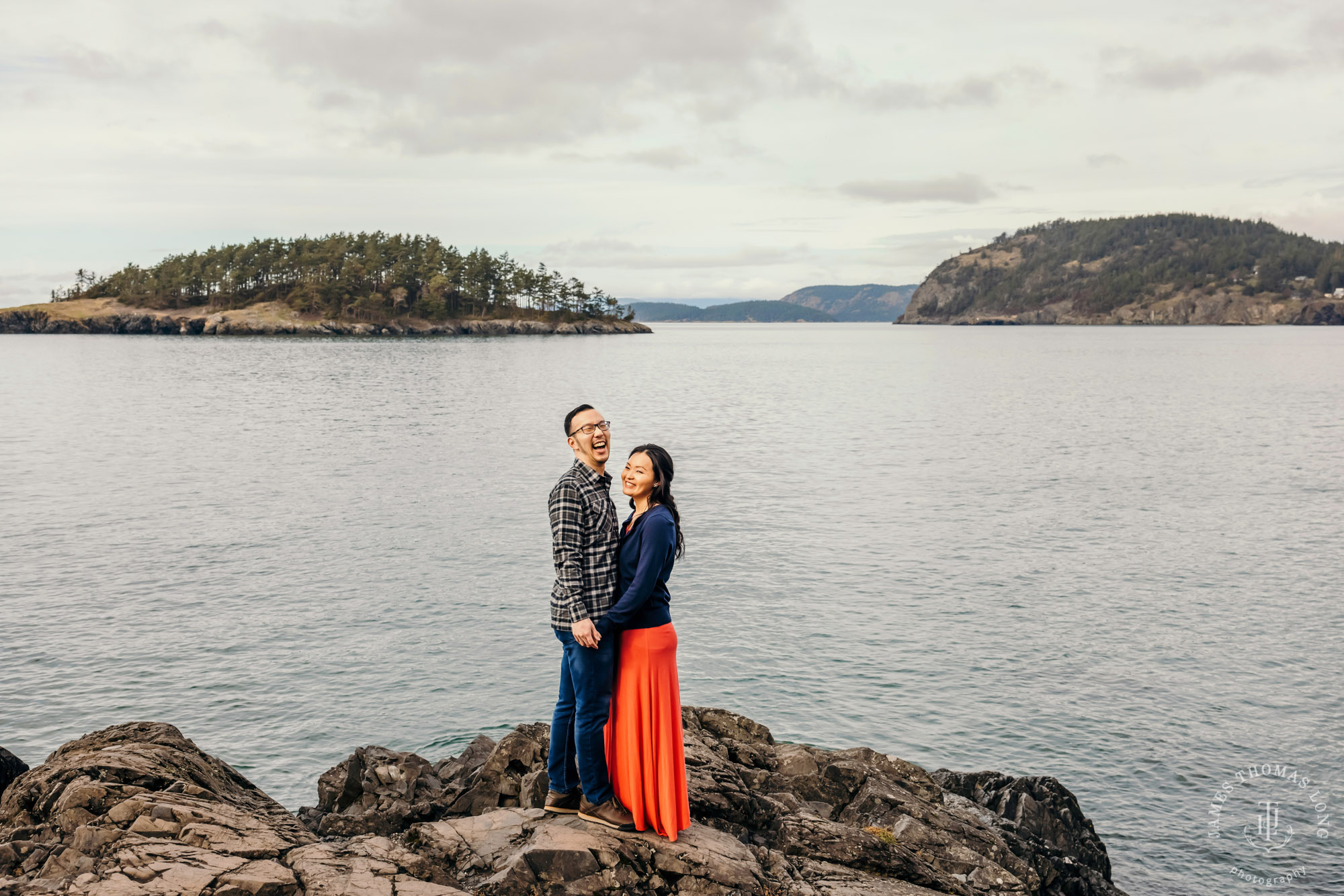 Adventure engagement session in the Puget Sound by Seattle wedding photographer James Thomas Long Photography