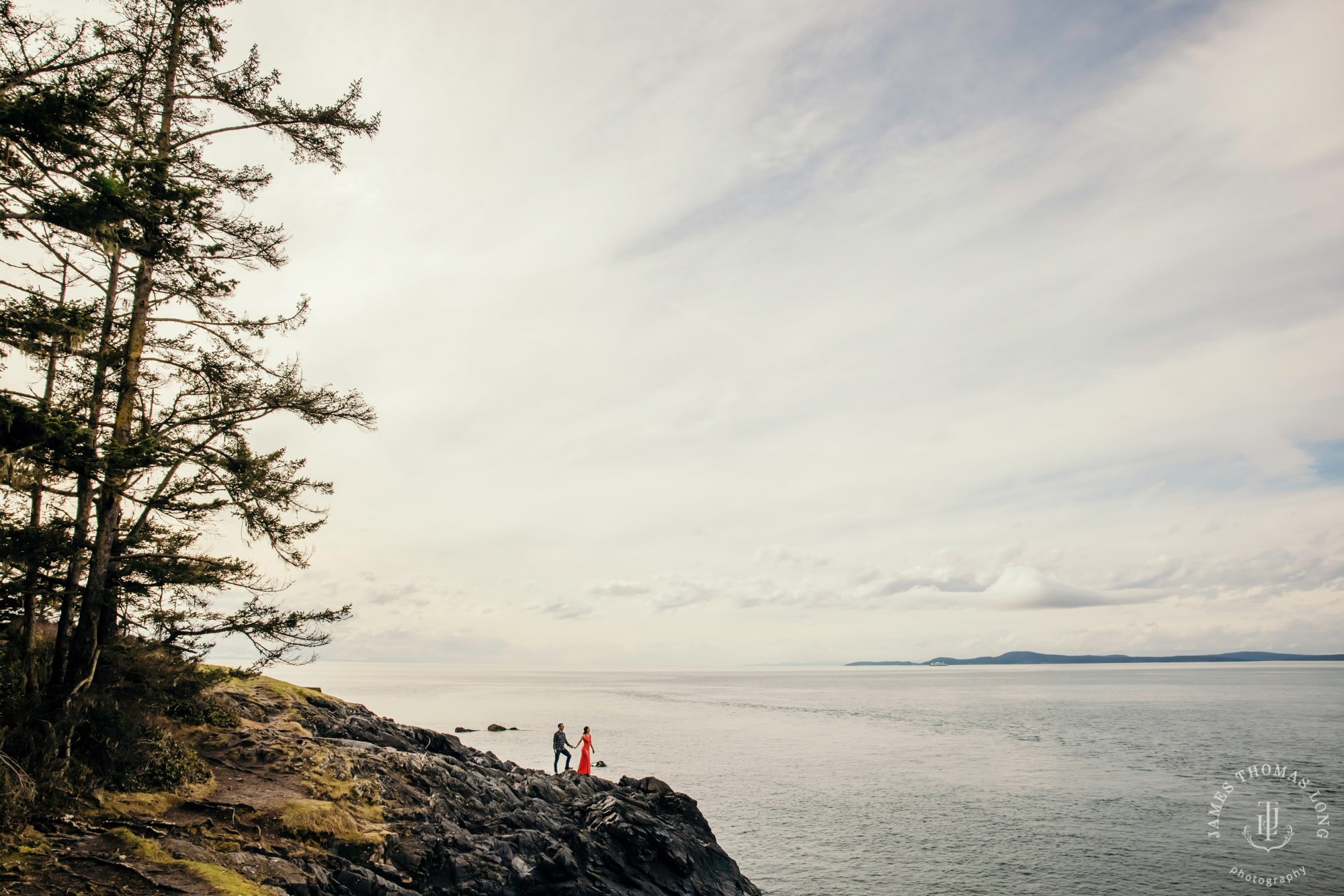 Adventure engagement session in the Puget Sound by Seattle wedding photographer James Thomas Long Photography