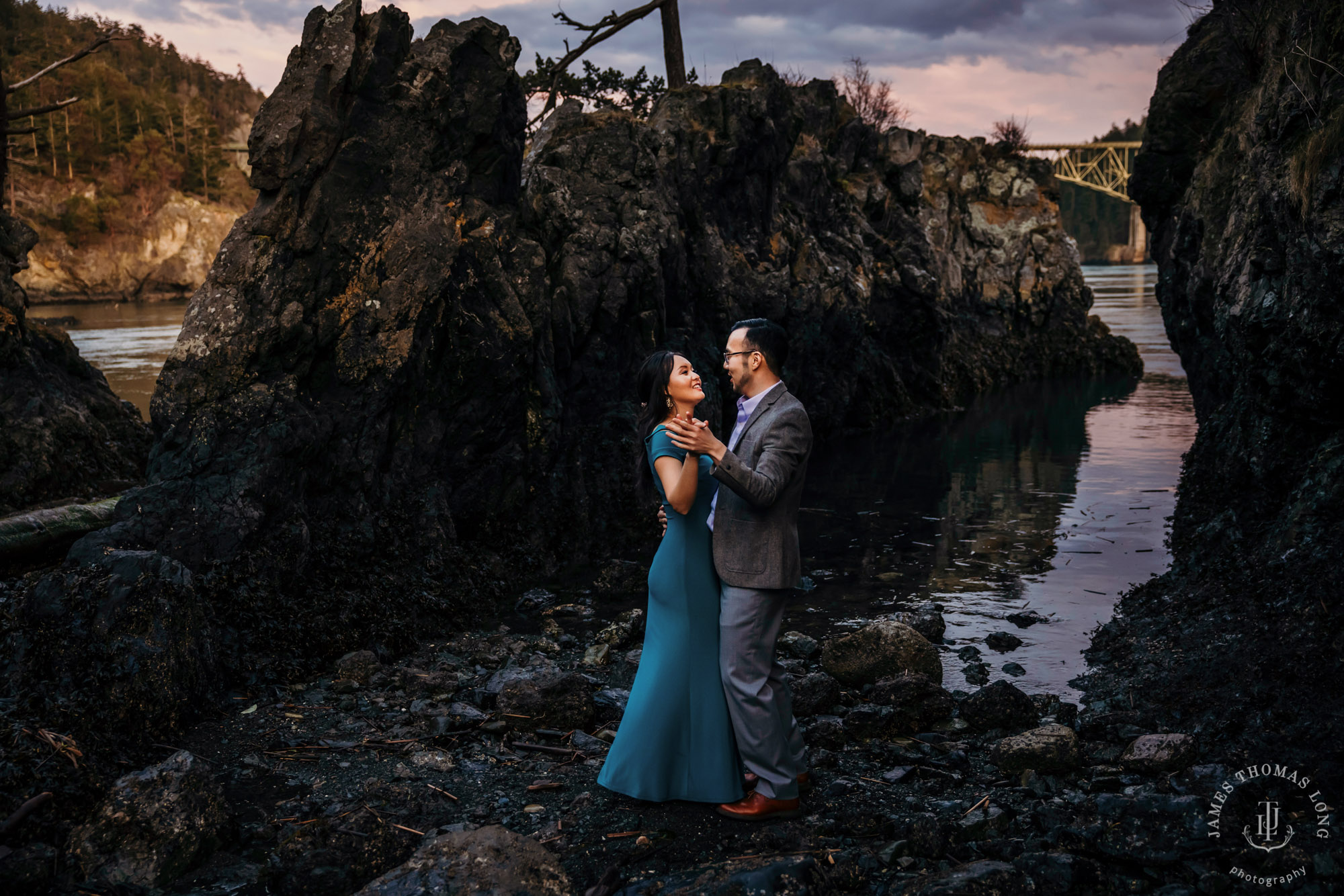 Adventure engagement session in the Puget Sound by Seattle wedding photographer James Thomas Long Photography