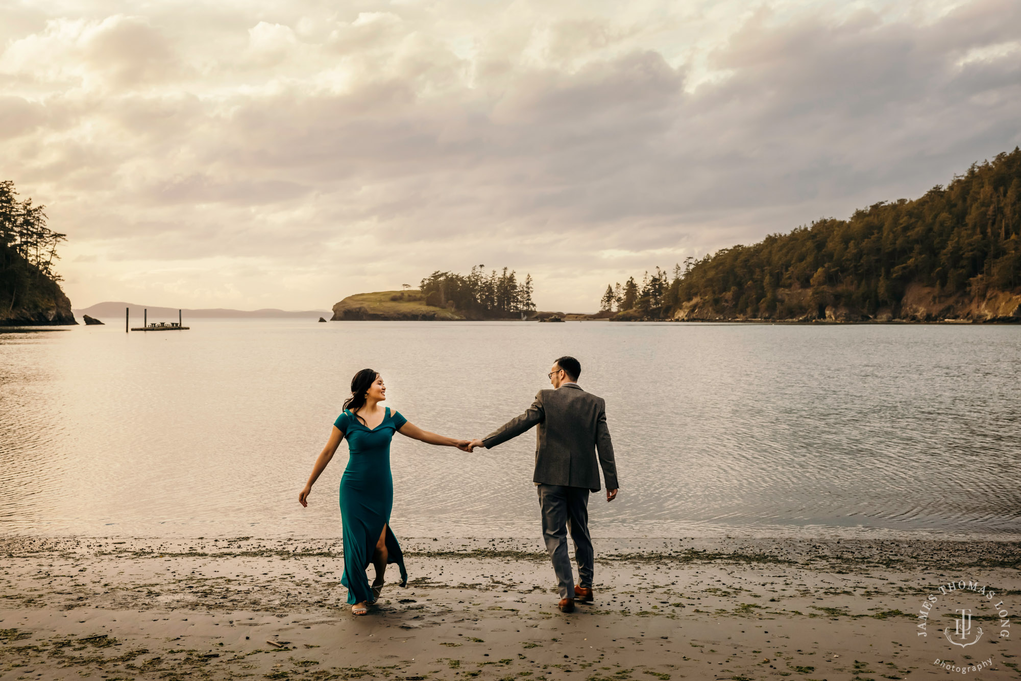 Adventure engagement session in the Puget Sound by Seattle wedding photographer James Thomas Long Photography