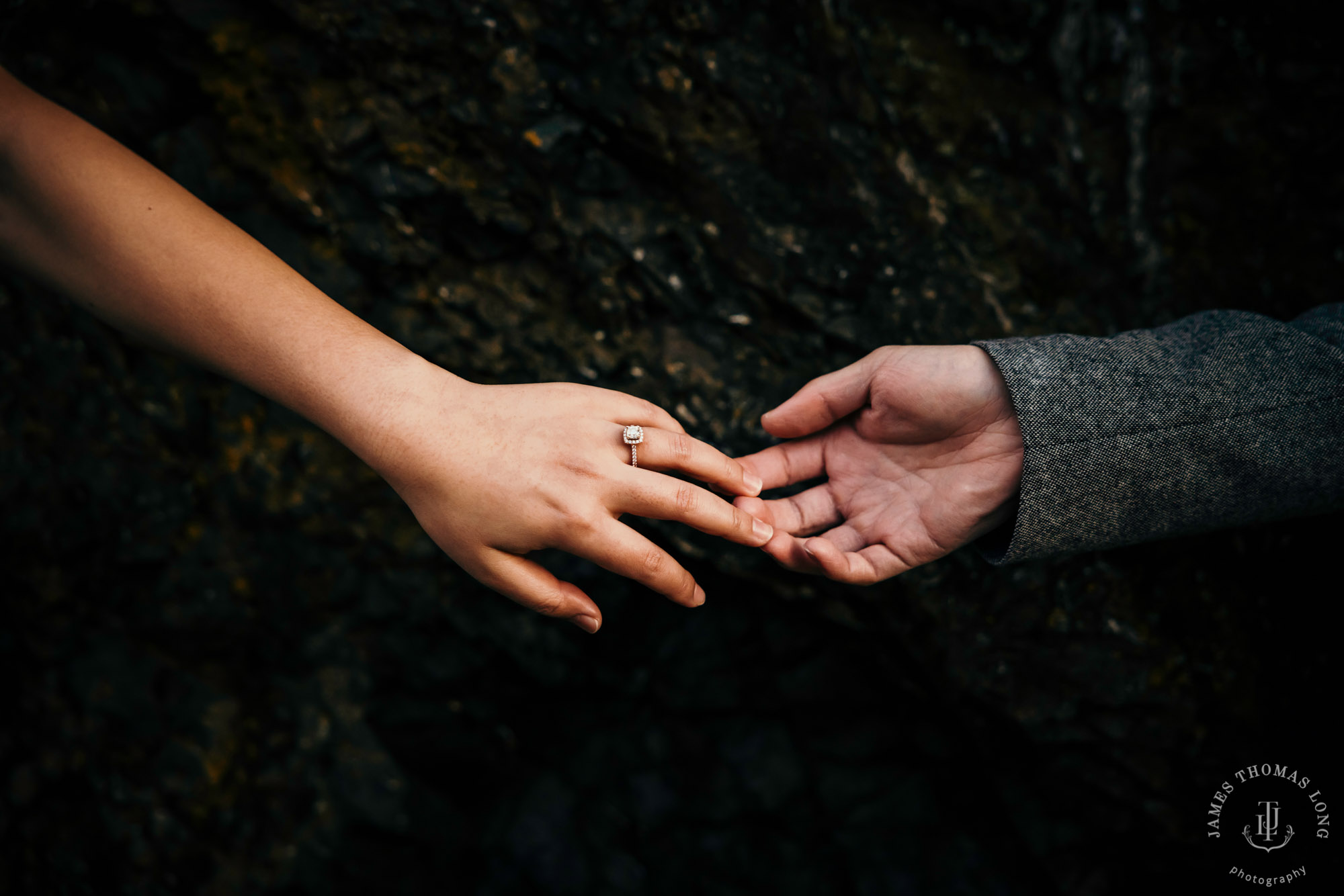 Adventure engagement session in the Puget Sound by Seattle wedding photographer James Thomas Long Photography