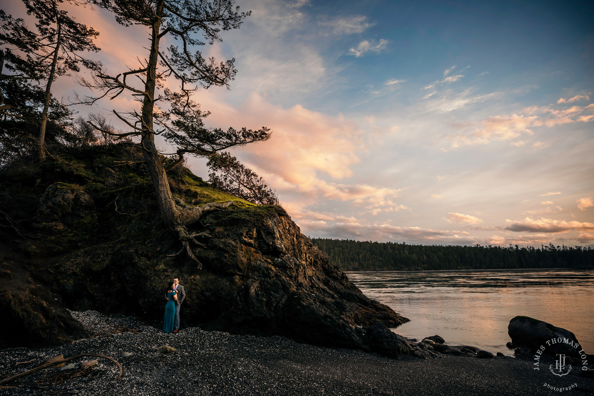 Adventure engagement session in the Puget Sound by Seattle wedding photographer James Thomas Long Photography