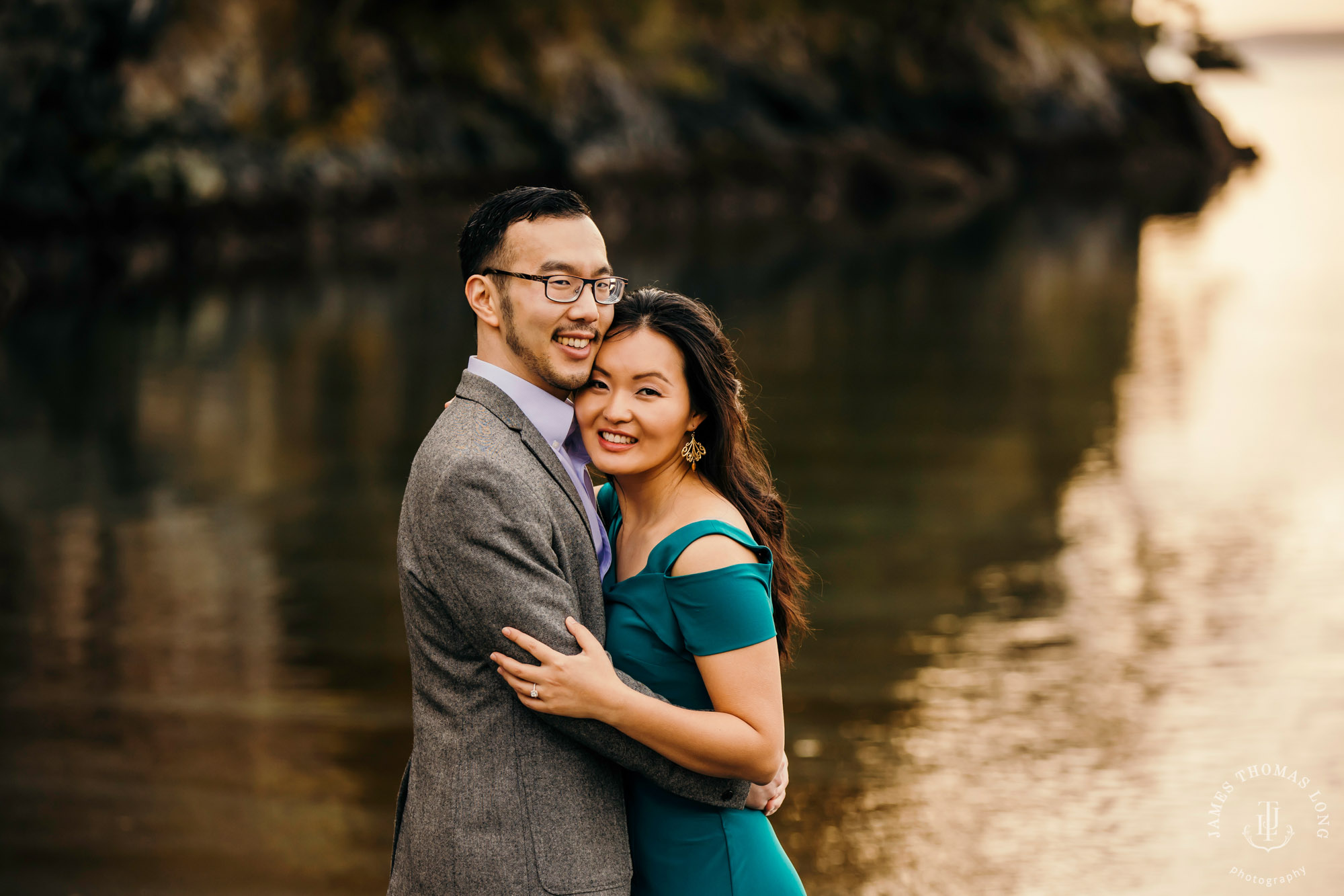 Adventure engagement session in the Puget Sound by Seattle wedding photographer James Thomas Long Photography