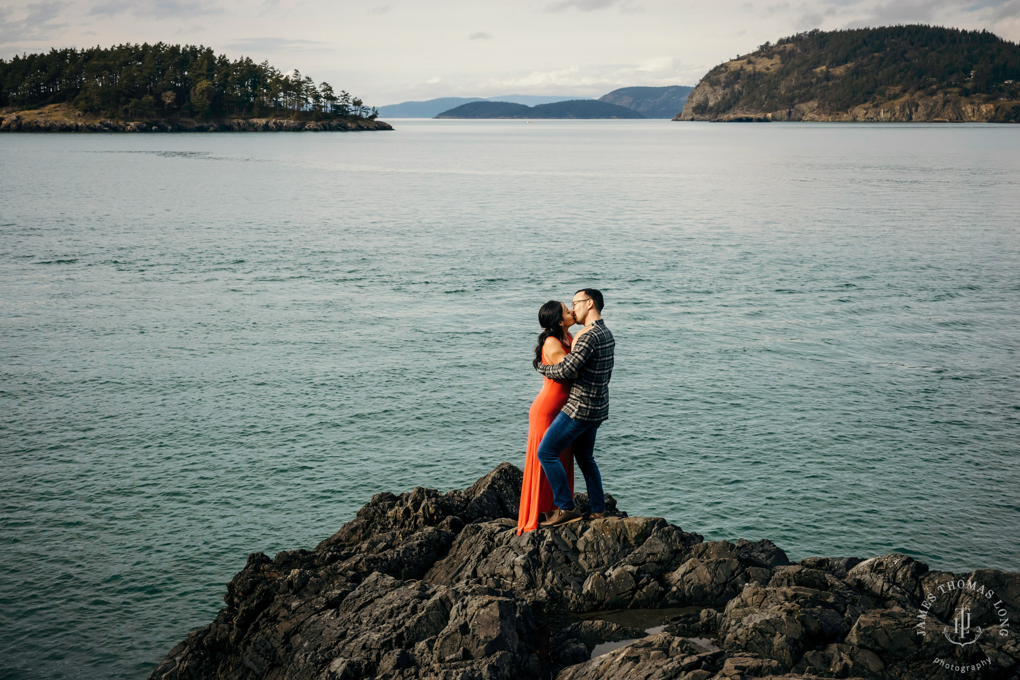 Adventure engagement session in the Puget Sound by Seattle wedding photographer James Thomas Long Photography