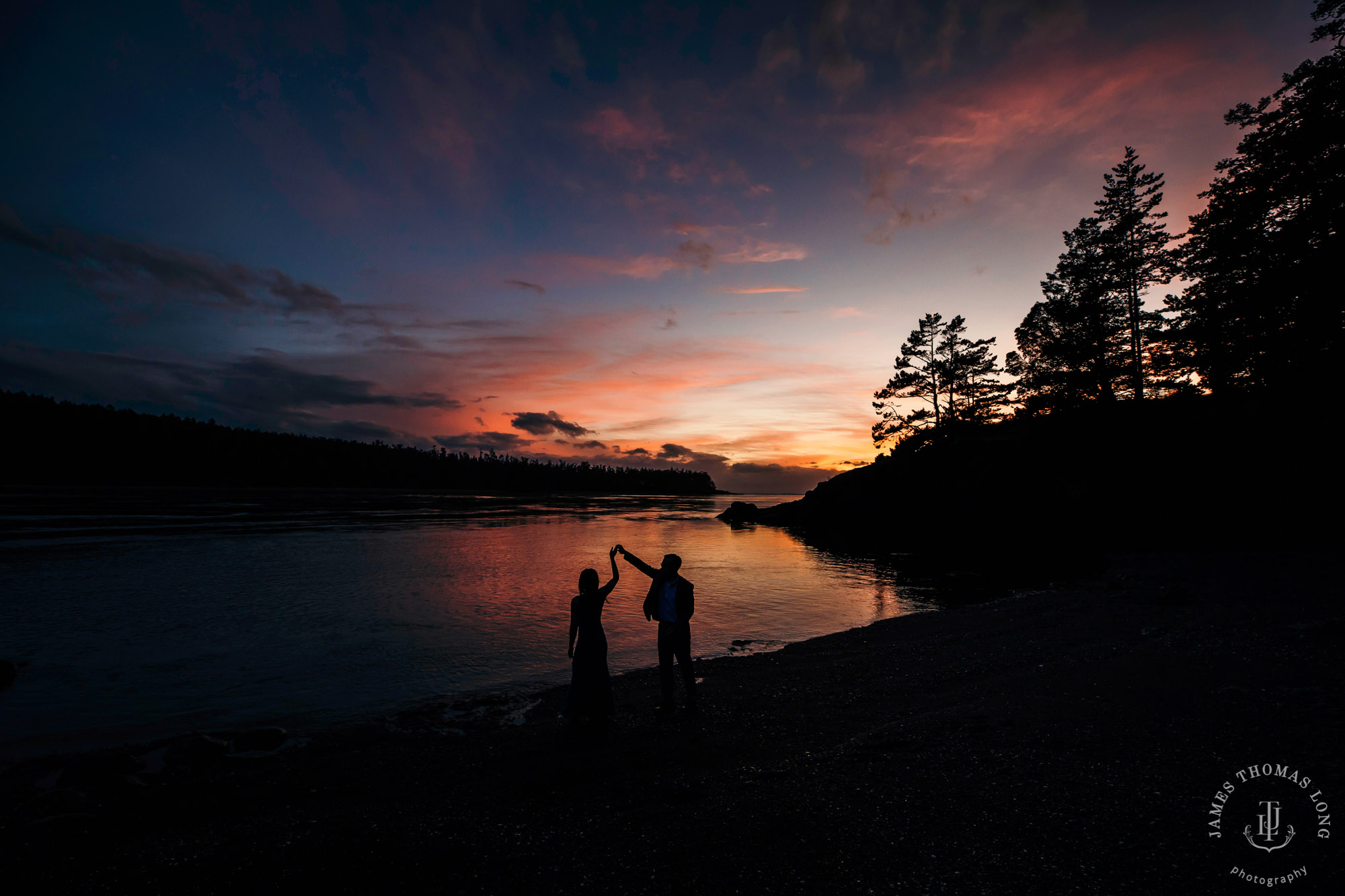 Adventure engagement session in the Puget Sound by Seattle wedding photographer James Thomas Long Photography