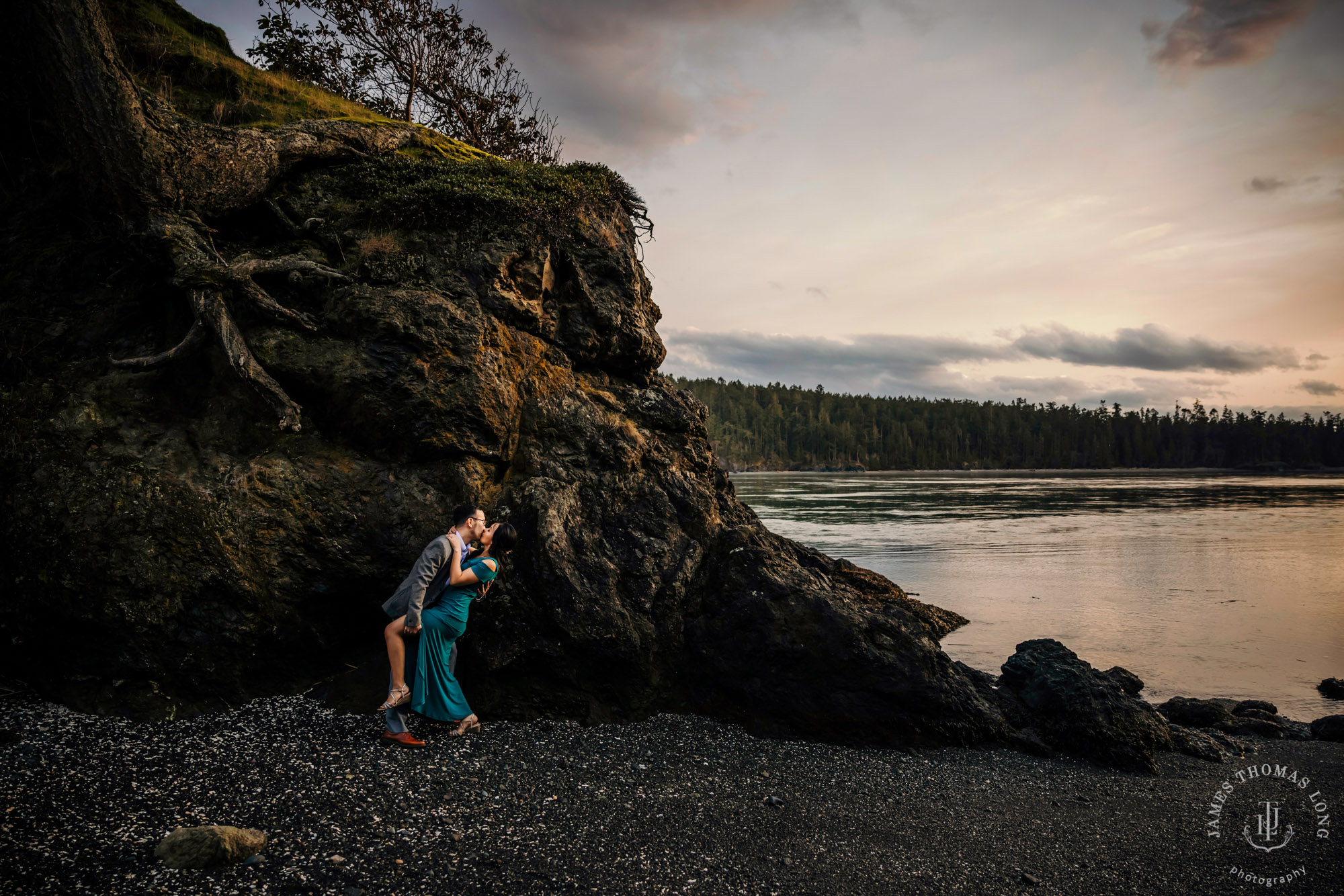 Adventure engagement session in the Puget Sound by Seattle wedding photographer James Thomas Long Photography