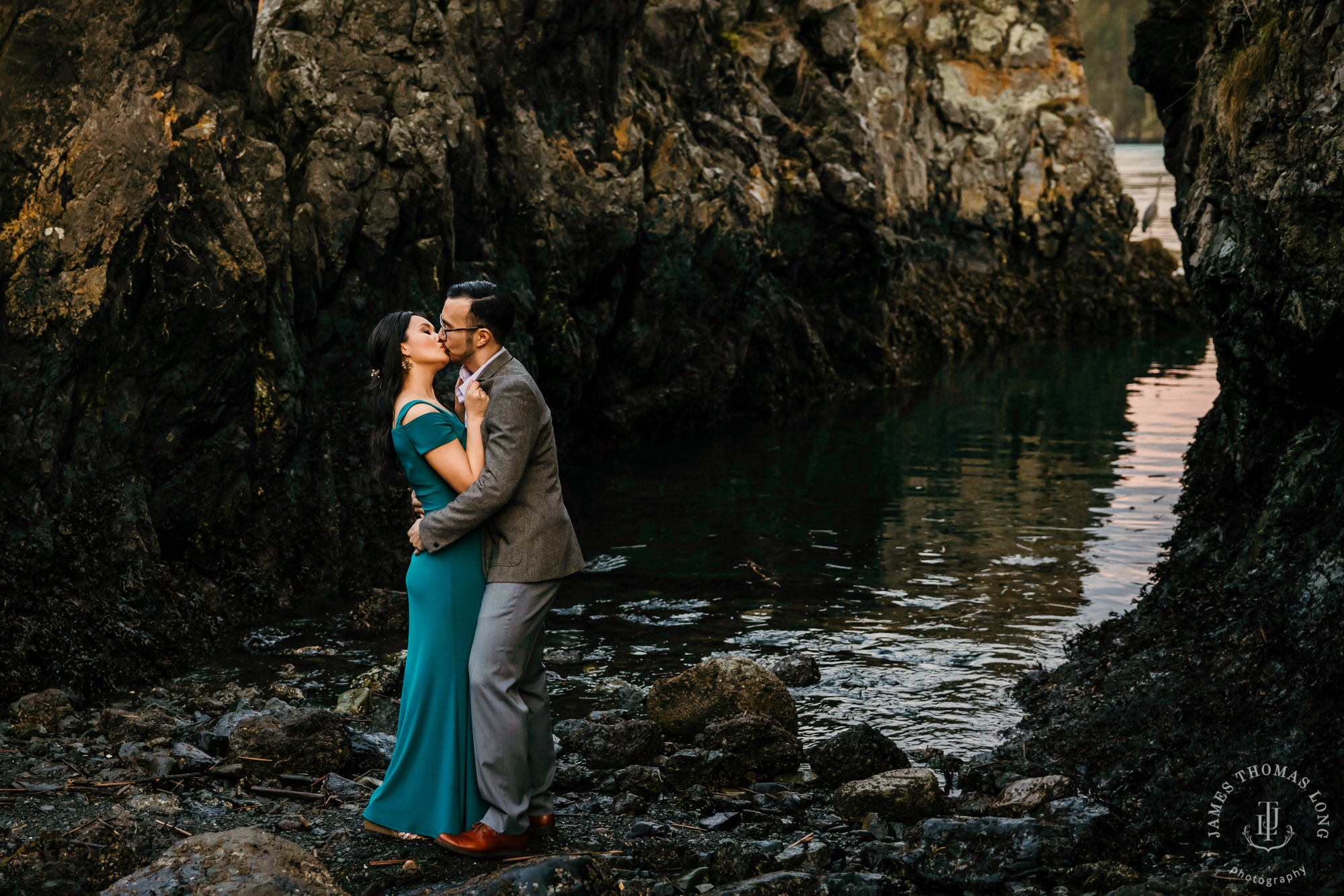 Adventure engagement session in the Puget Sound by Seattle wedding photographer James Thomas Long Photography