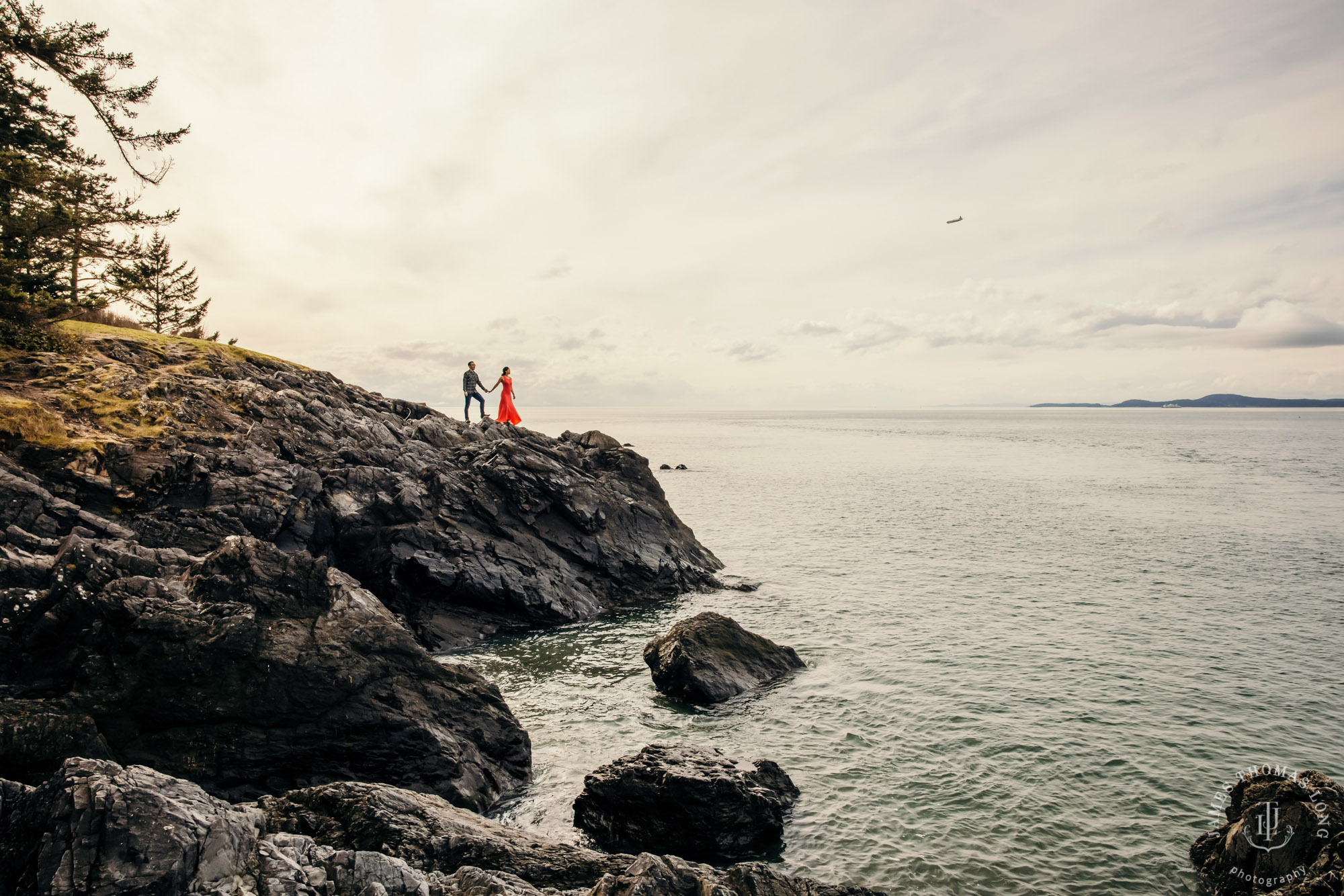 Adventure engagement session in the Puget Sound by Seattle wedding photographer James Thomas Long Photography