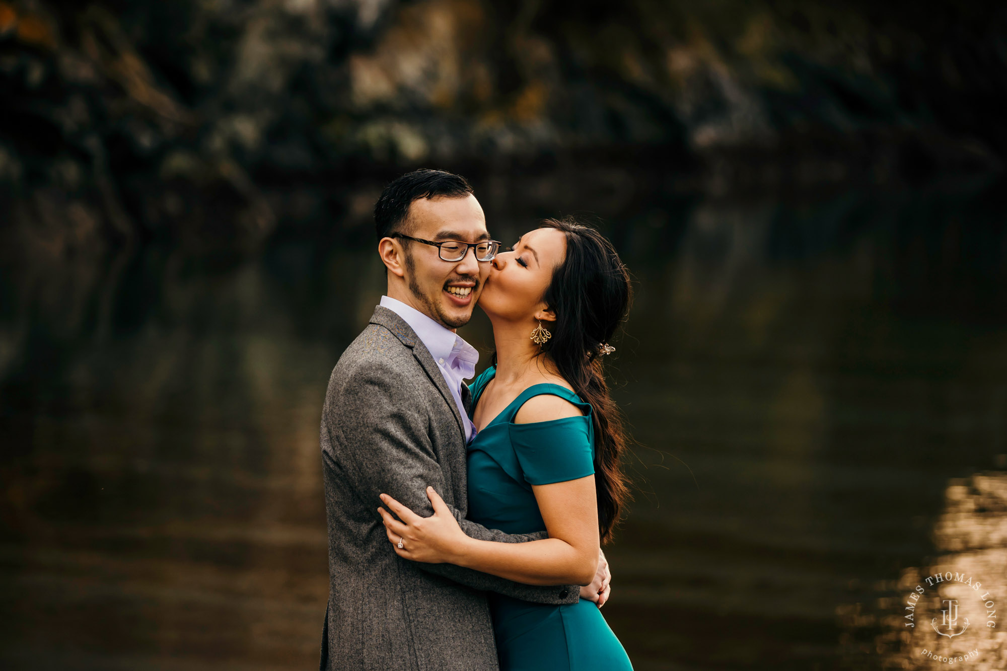 Adventure engagement session in the Puget Sound by Seattle wedding photographer James Thomas Long Photography