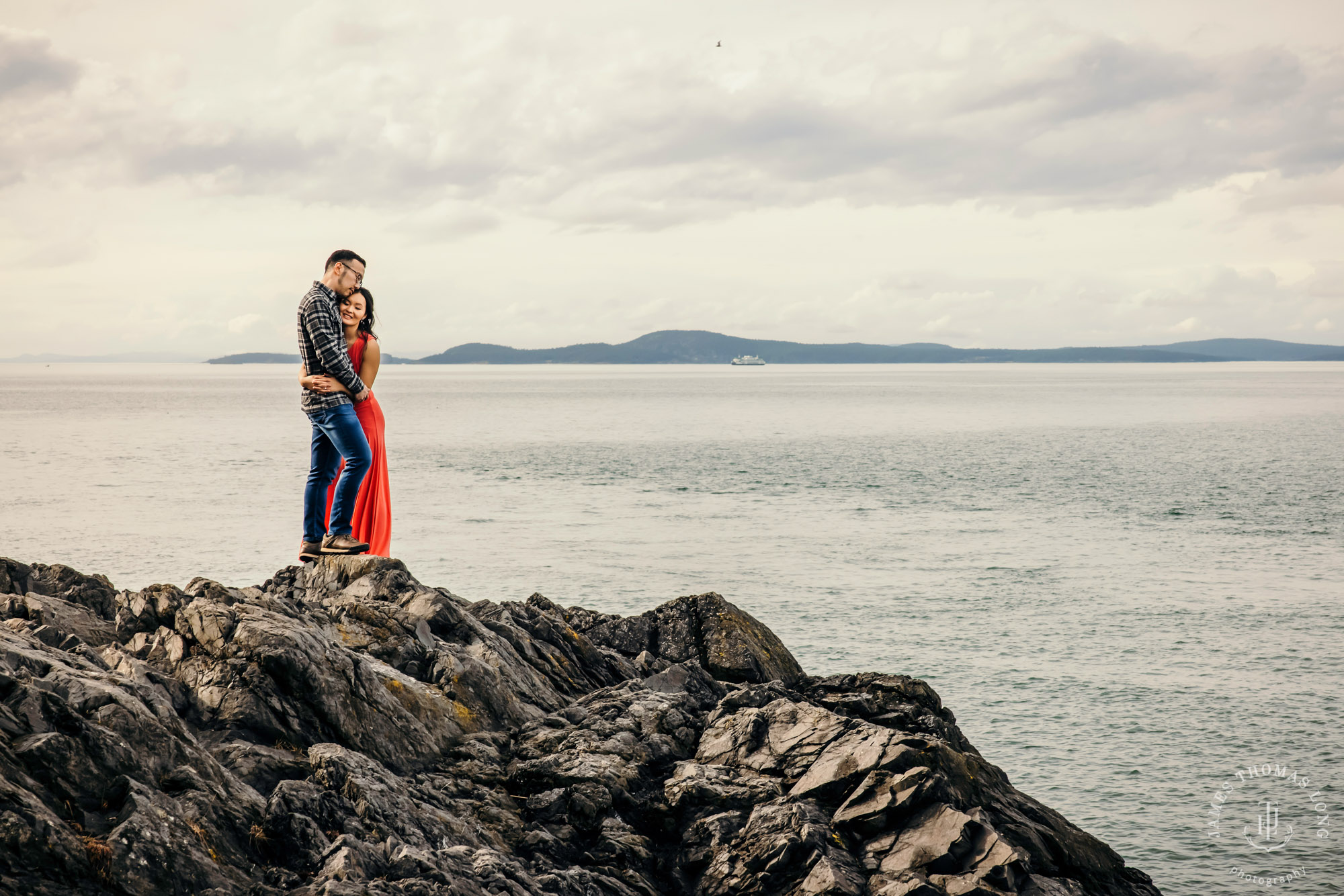 Adventure engagement session in the Puget Sound by Seattle wedding photographer James Thomas Long Photography