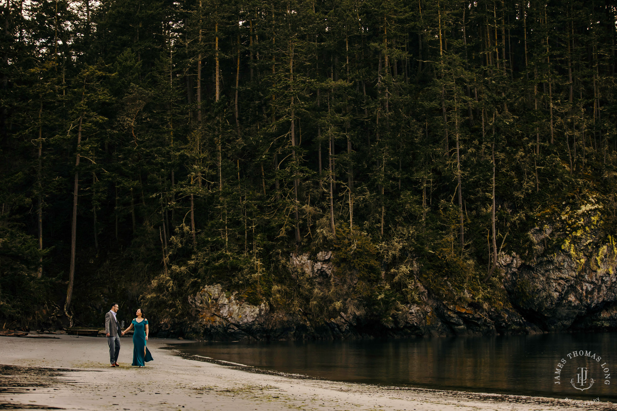 Adventure engagement session in the Puget Sound by Seattle wedding photographer James Thomas Long Photography