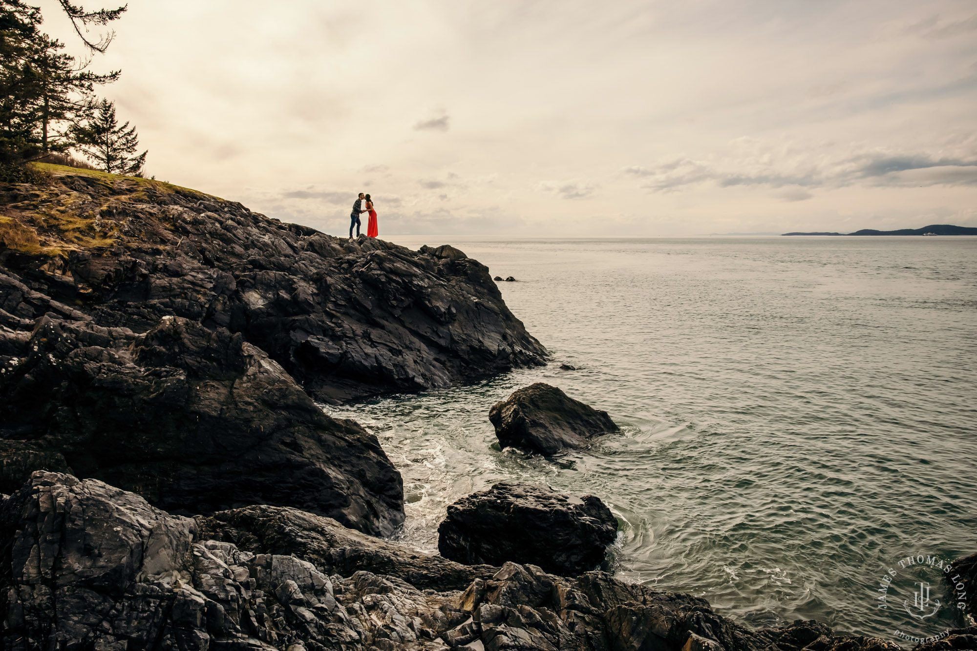 Adventure engagement session in the Puget Sound by Seattle wedding photographer James Thomas Long Photography