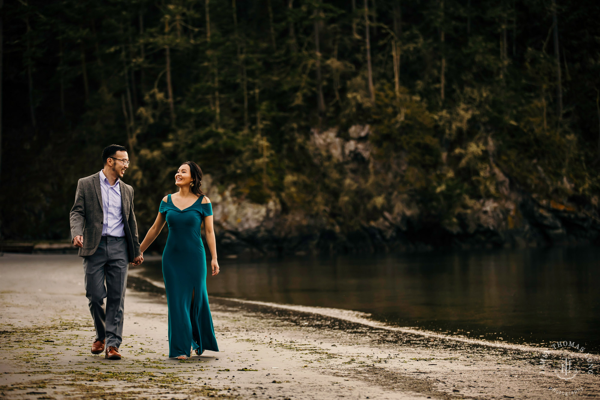 Adventure engagement session in the Puget Sound by Seattle wedding photographer James Thomas Long Photography