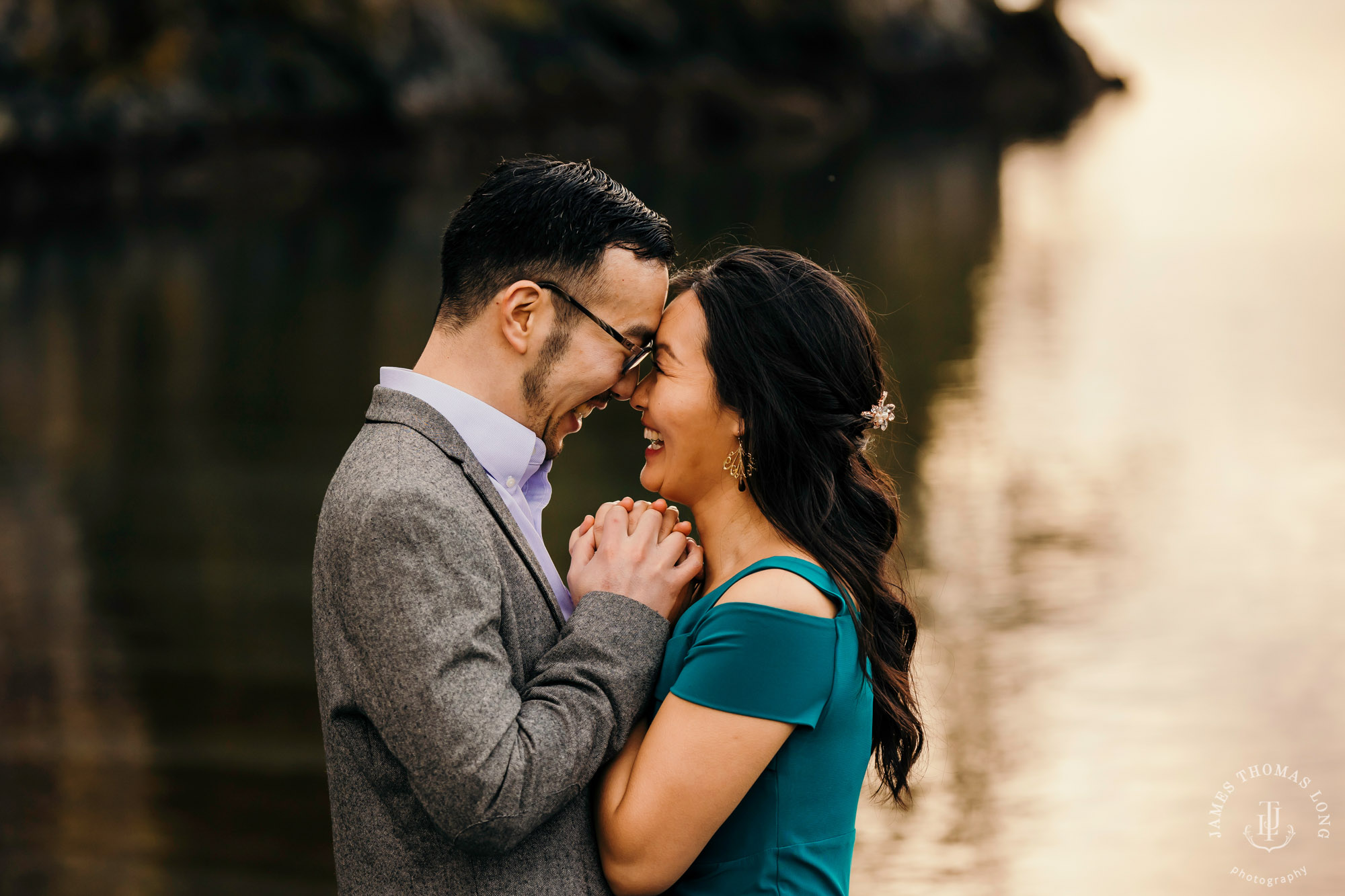 Adventure engagement session in the Puget Sound by Seattle wedding photographer James Thomas Long Photography