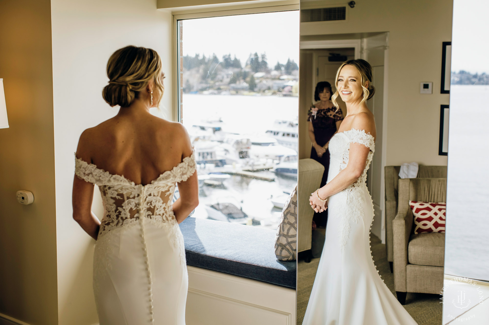 Woodmark Hotel Kirkland wedding by Seattle wedding photographer James Thomas Long Photography