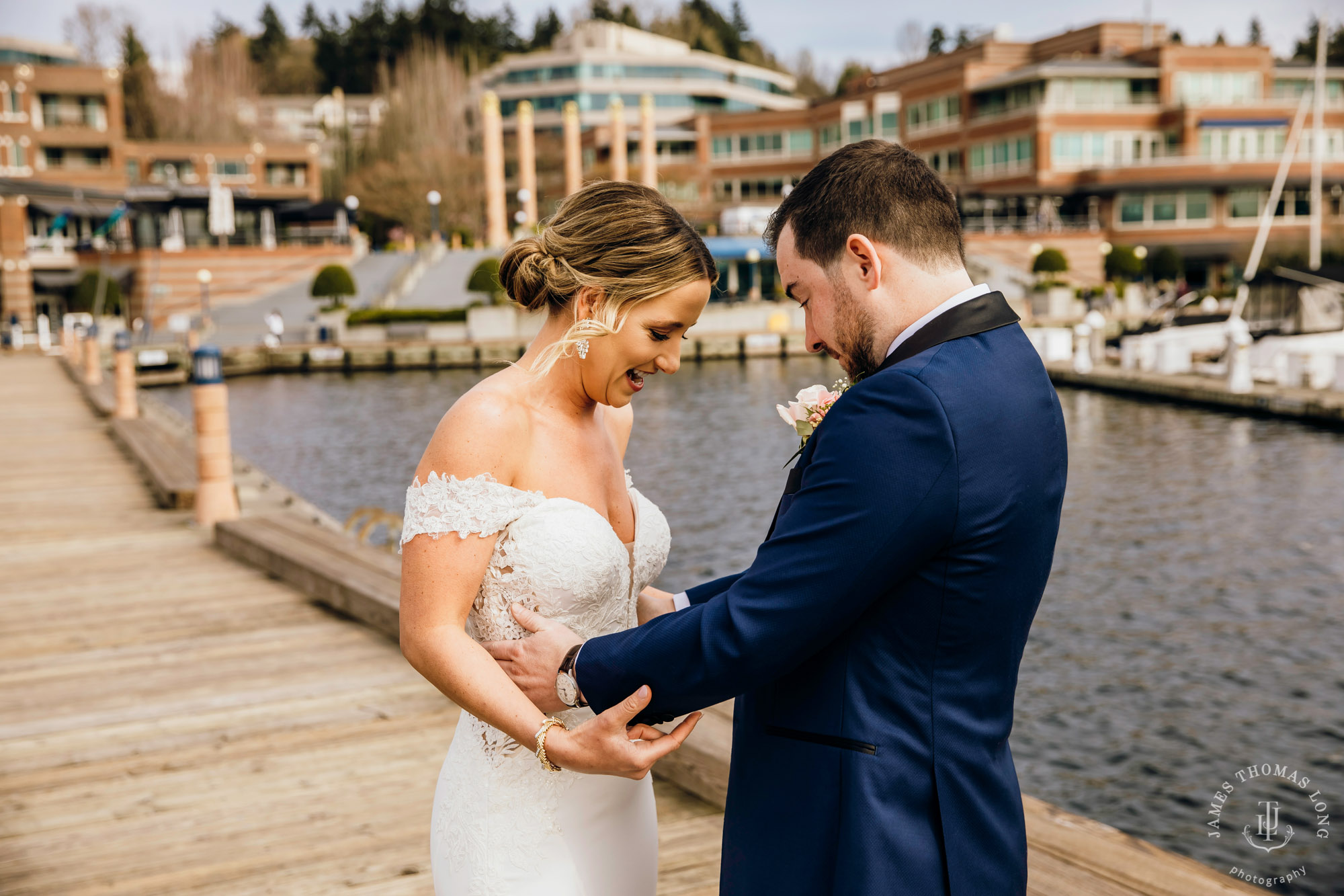 Woodmark Hotel Kirkland wedding by Seattle wedding photographer James Thomas Long Photography