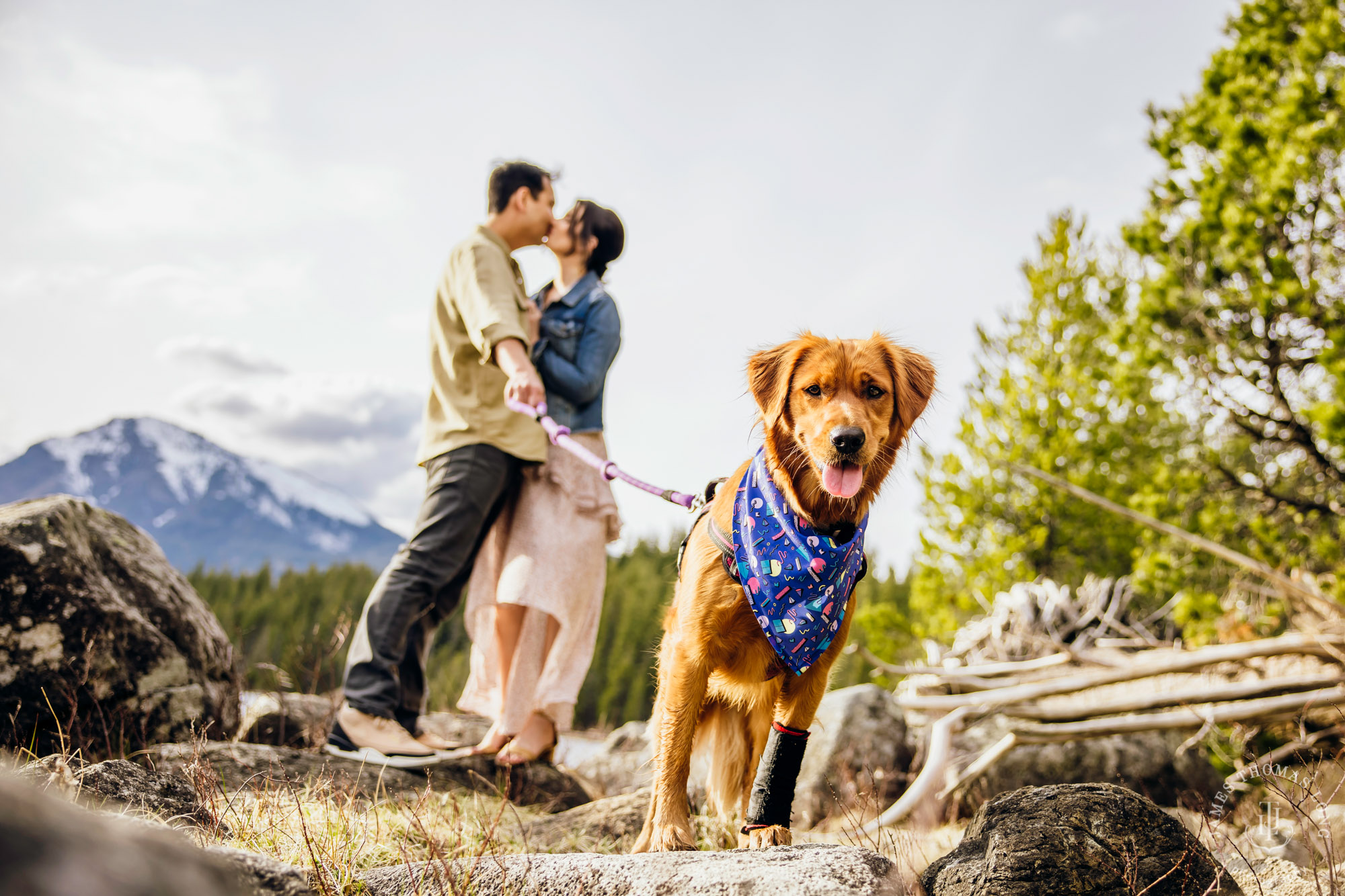 Seattle Cascade Mountain adventure engagement session by Seattle adventure elopement photographer James Thomas Long Photography