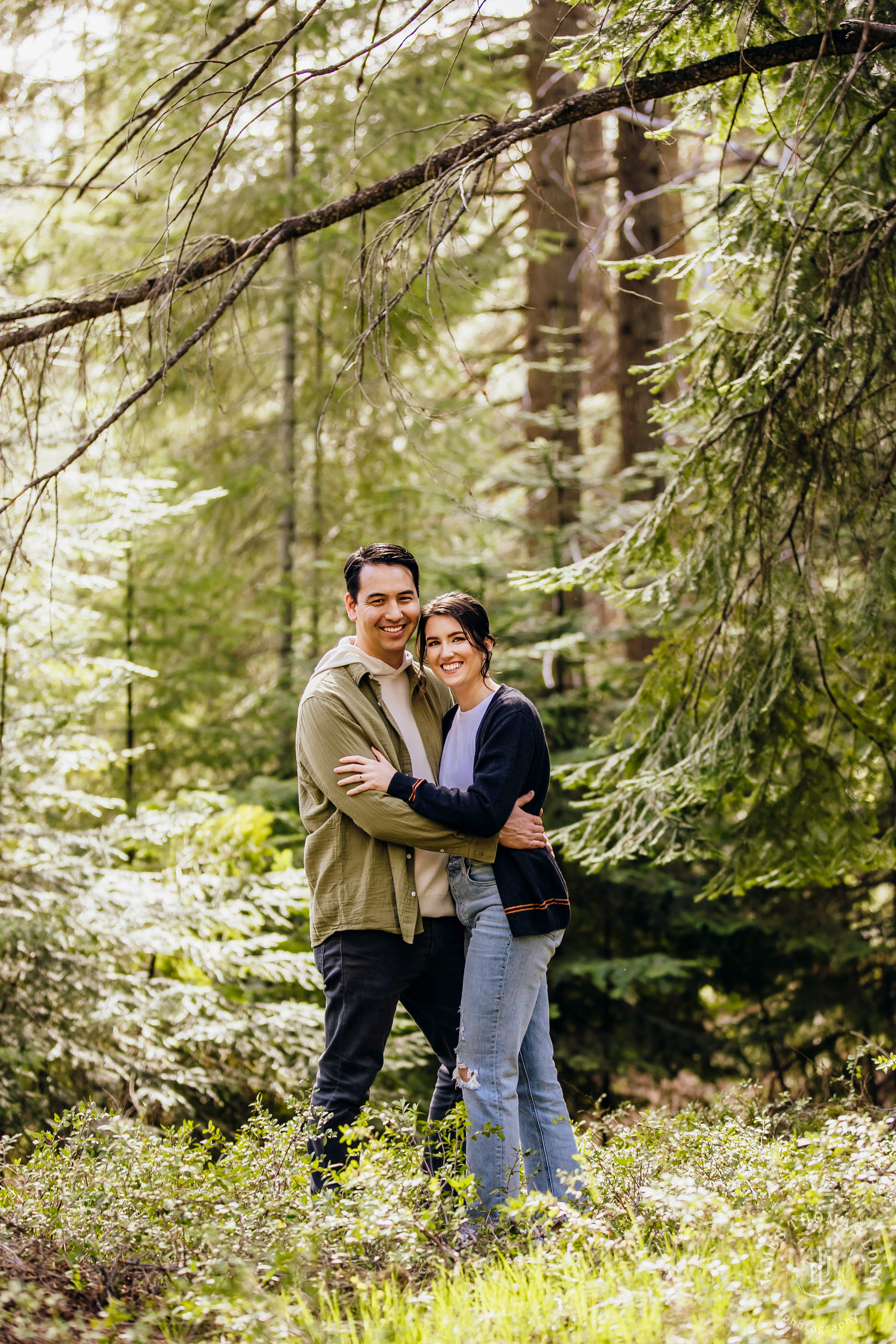 Seattle Cascade Mountain adventure engagement session by Seattle adventure elopement photographer James Thomas Long Photography