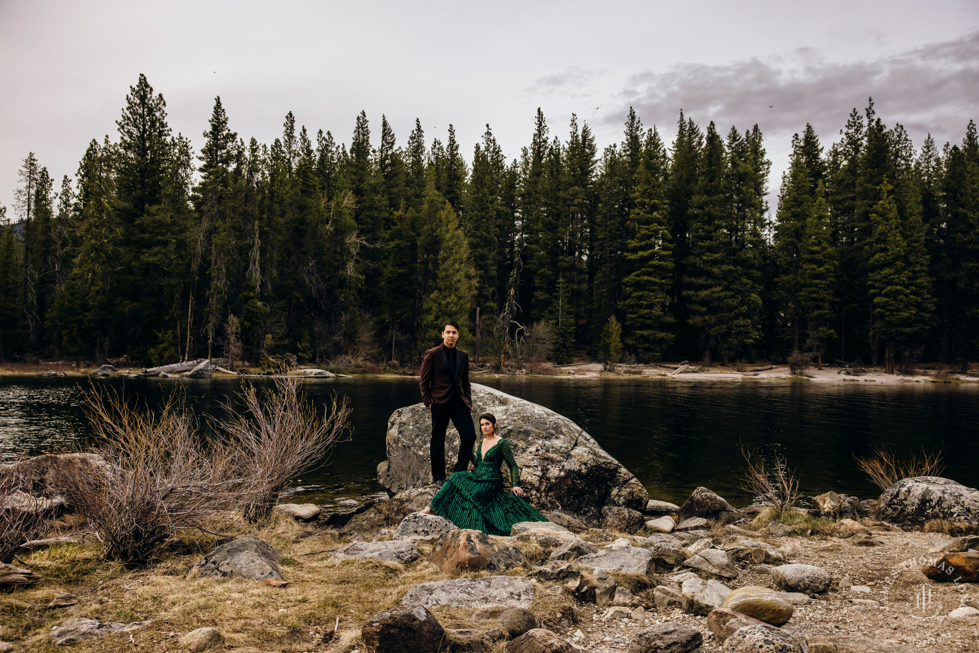 Seattle Cascade Mountain adventure engagement session by Seattle adventure elopement photographer James Thomas Long Photography