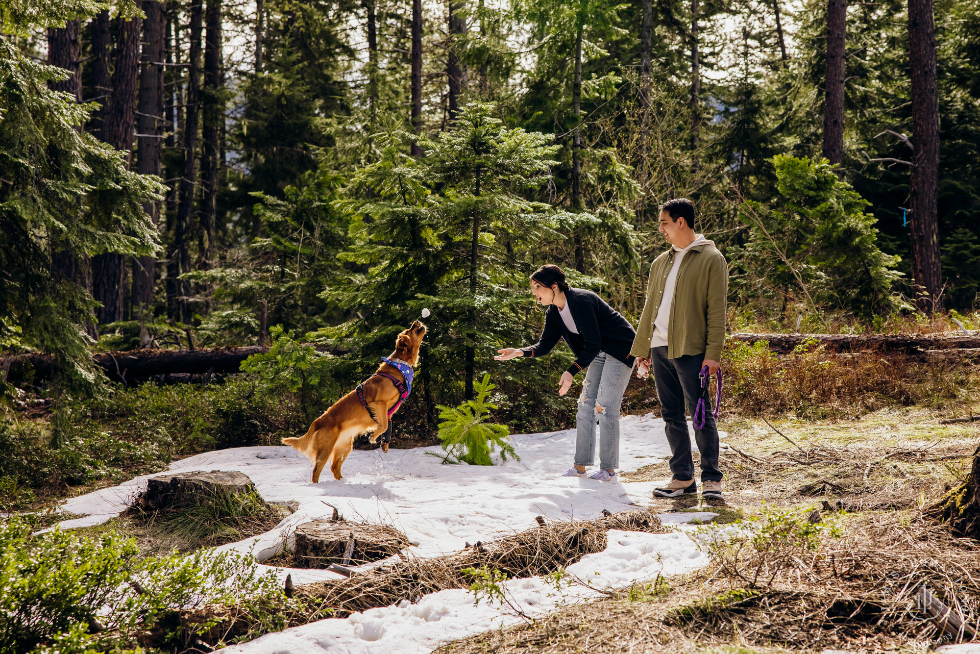 Seattle Cascade Mountain adventure engagement session by Seattle adventure elopement photographer James Thomas Long Photography