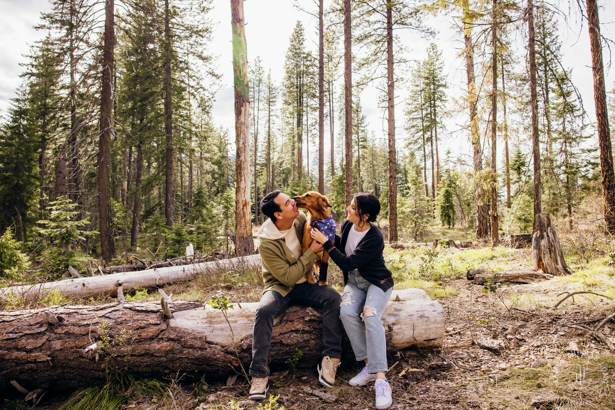 Seattle Cascade Mountain adventure engagement session by Seattle adventure elopement photographer James Thomas Long Photography