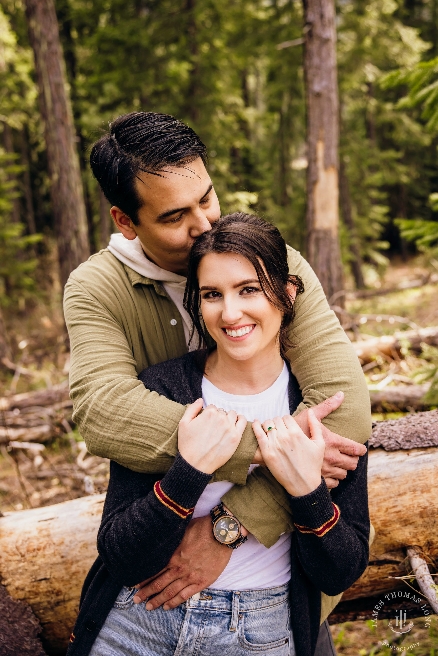 Seattle Cascade Mountain adventure engagement session by Seattle adventure elopement photographer James Thomas Long Photography