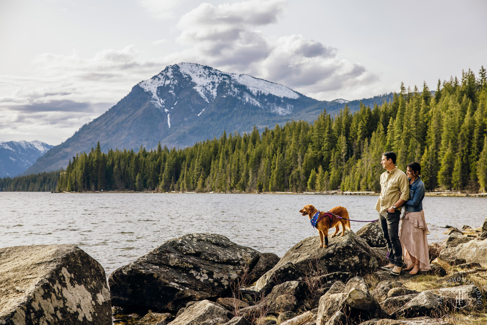 Seattle Cascade Mountain adventure engagement session by Seattle adventure elopement photographer James Thomas Long Photography