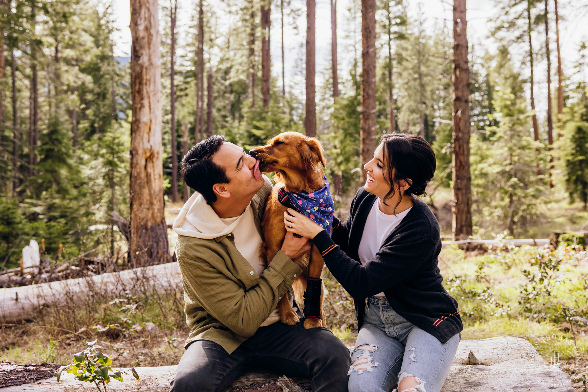 Seattle Cascade Mountain adventure engagement session by Seattle adventure elopement photographer James Thomas Long Photography