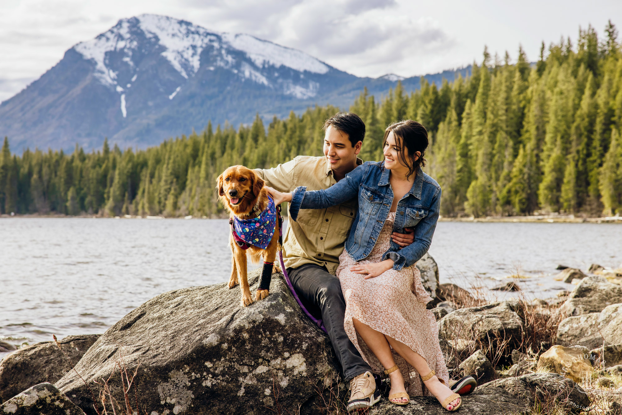 Seattle Cascade Mountain adventure engagement session by Seattle adventure elopement photographer James Thomas Long Photography