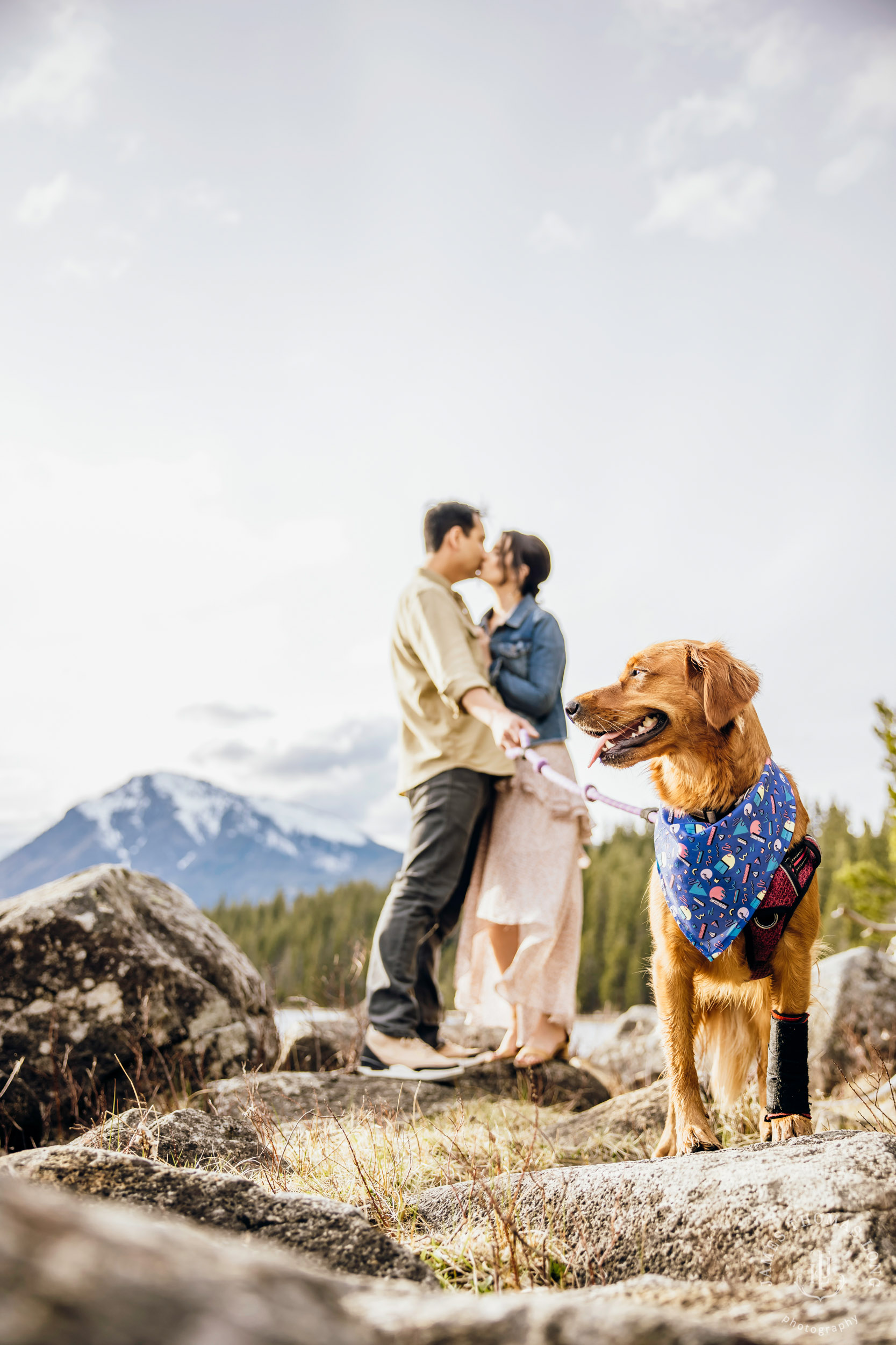 Seattle Cascade Mountain adventure engagement session by Seattle adventure elopement photographer James Thomas Long Photography