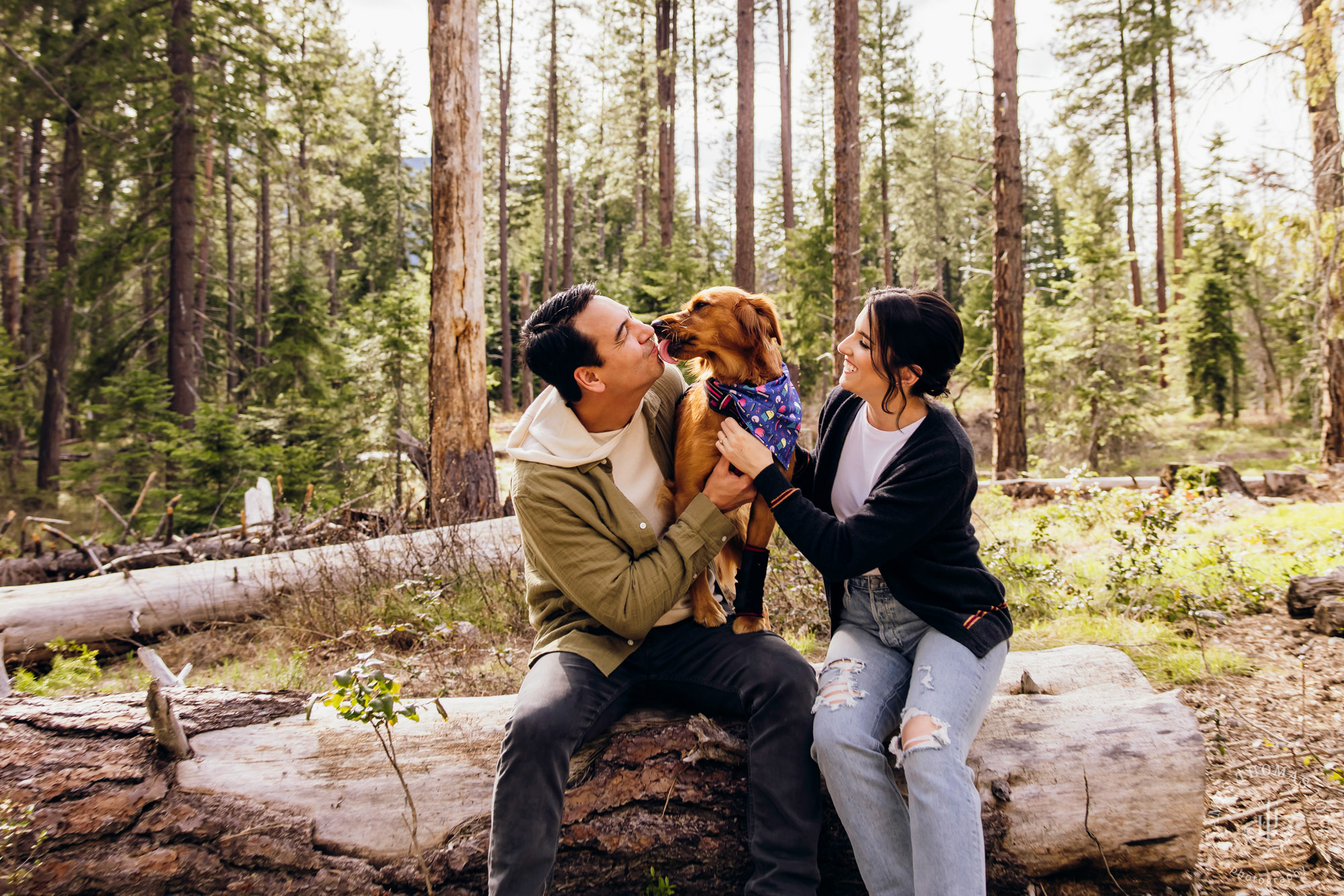 Seattle Cascade Mountain adventure engagement session by Seattle adventure elopement photographer James Thomas Long Photography