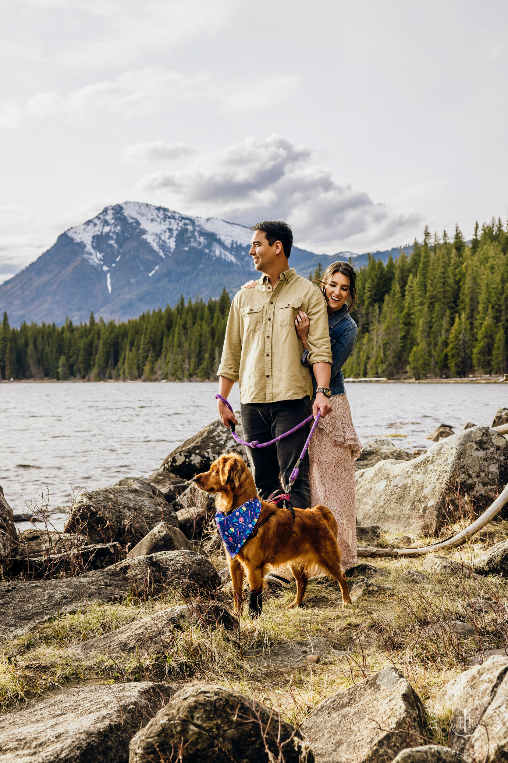 Seattle Cascade Mountain adventure engagement session by Seattle adventure elopement photographer James Thomas Long Photography