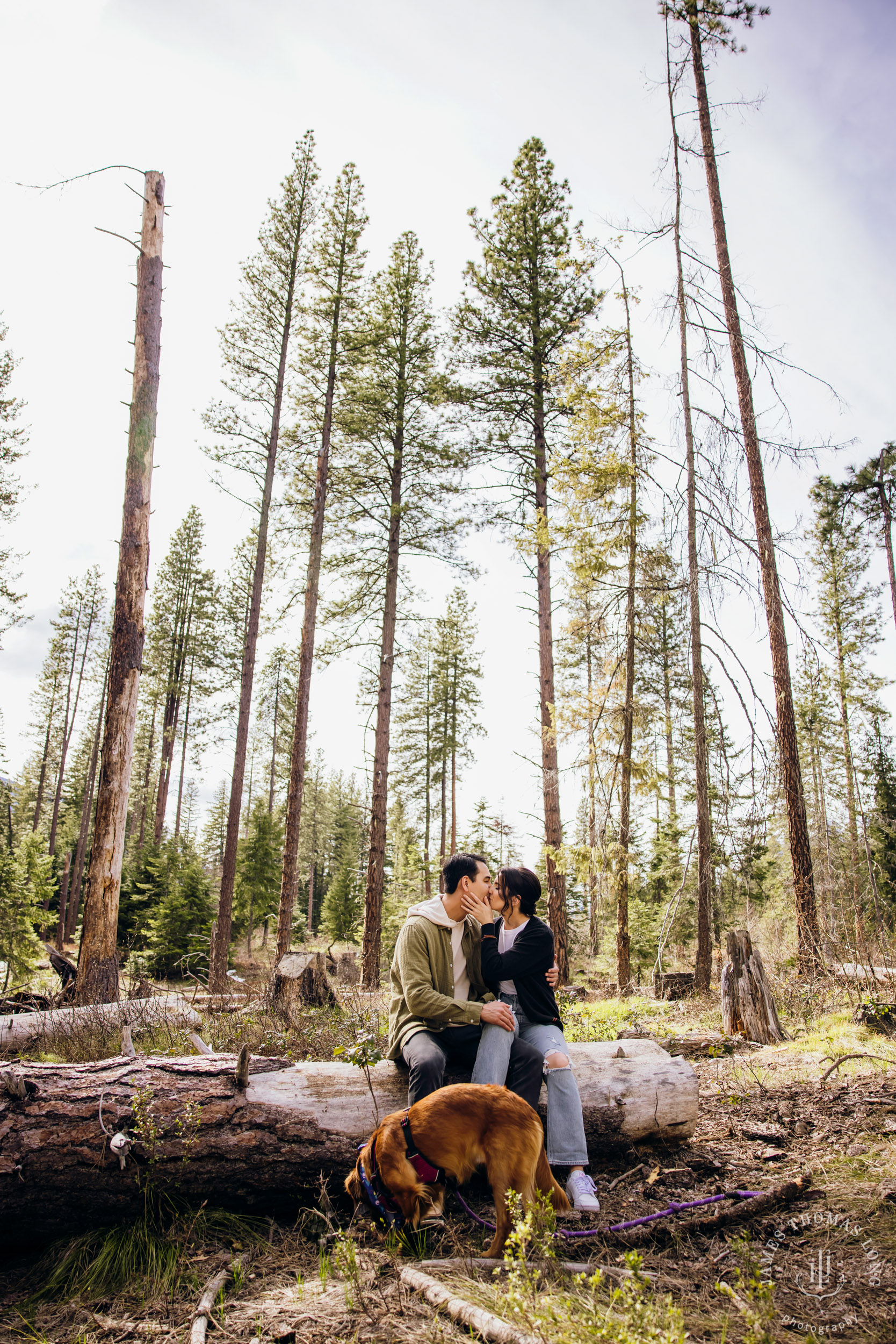 Seattle Cascade Mountain adventure engagement session by Seattle adventure elopement photographer James Thomas Long Photography