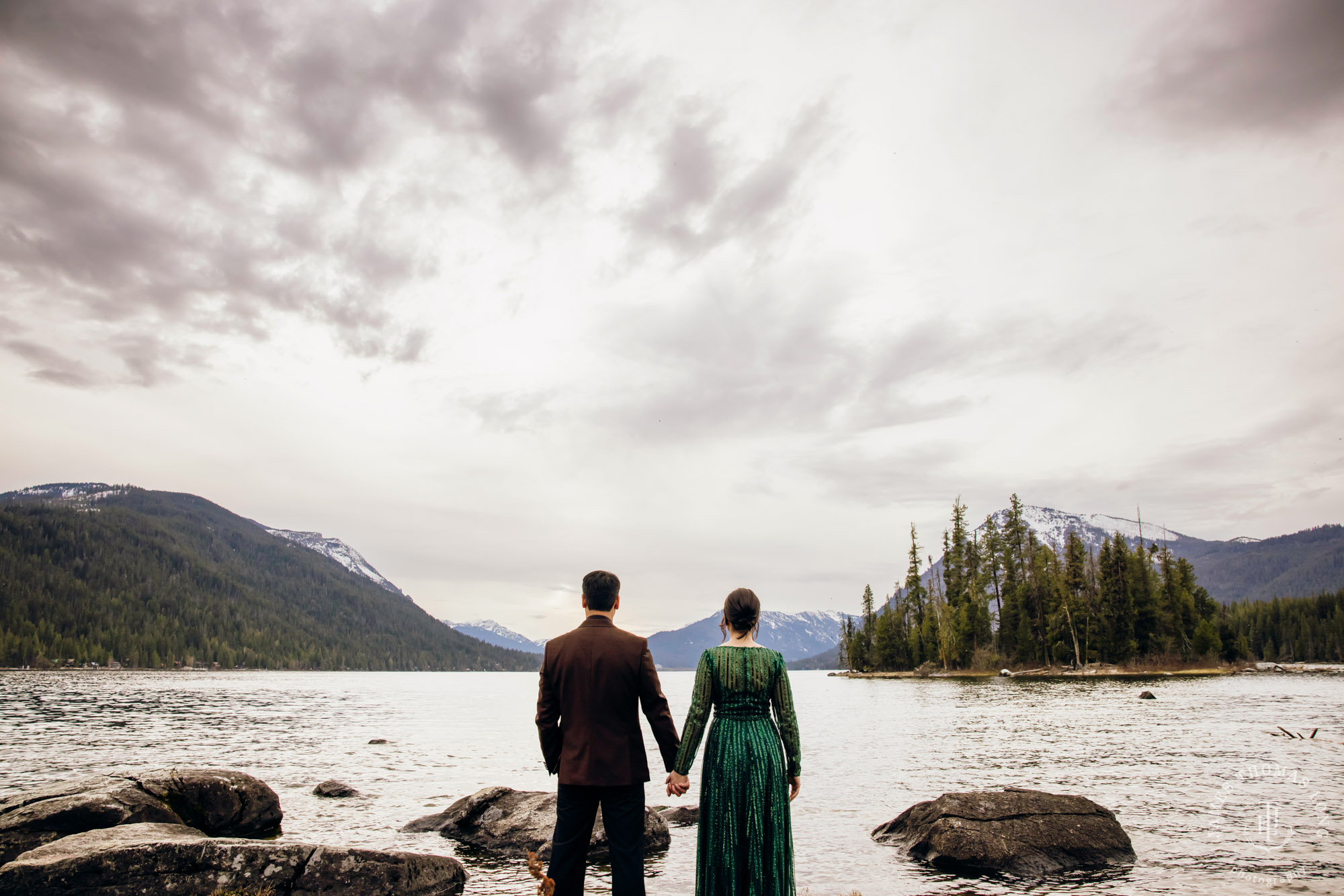 Seattle Cascade Mountain adventure engagement session by Seattle adventure elopement photographer James Thomas Long Photography