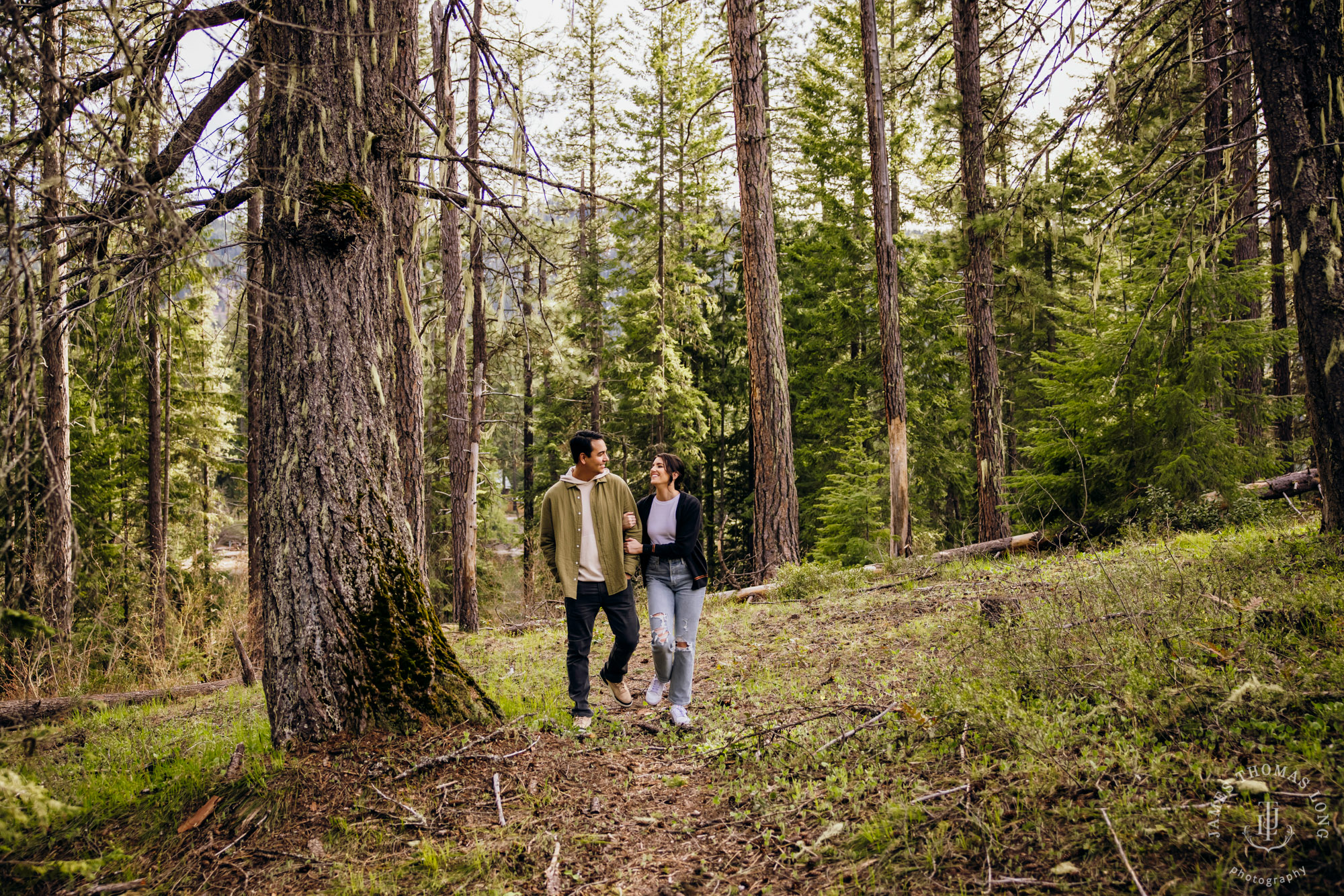 Seattle Cascade Mountain adventure engagement session by Seattle adventure elopement photographer James Thomas Long Photography