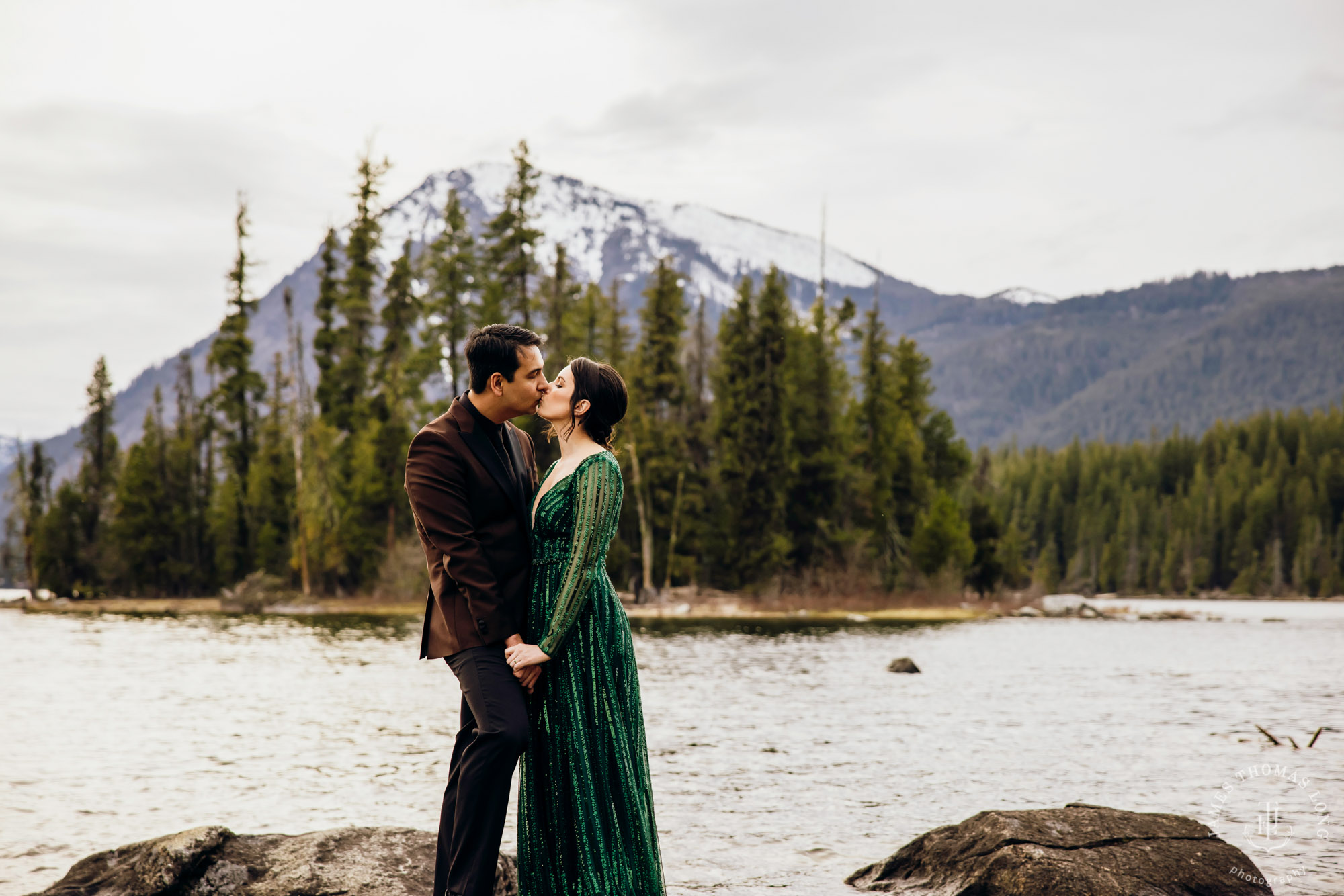 Seattle Cascade Mountain adventure engagement session by Seattle adventure elopement photographer James Thomas Long Photography