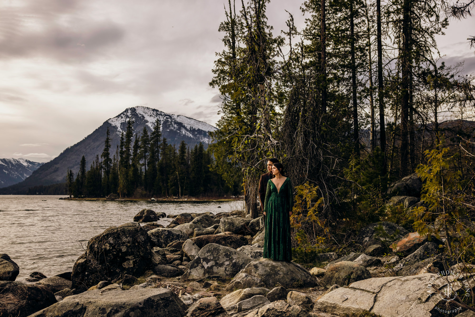 Seattle Cascade Mountain adventure engagement session by Seattle adventure elopement photographer James Thomas Long Photography