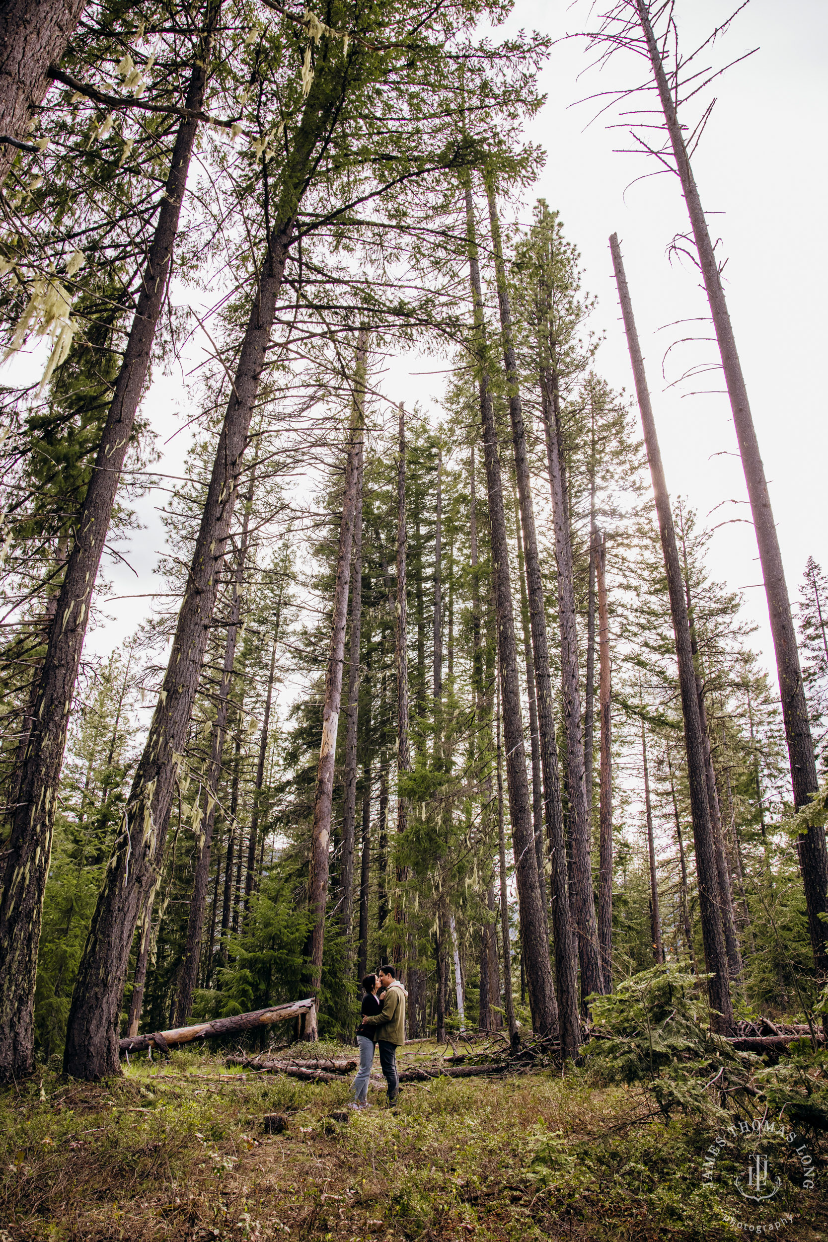 Seattle Cascade Mountain adventure engagement session by Seattle adventure elopement photographer James Thomas Long Photography