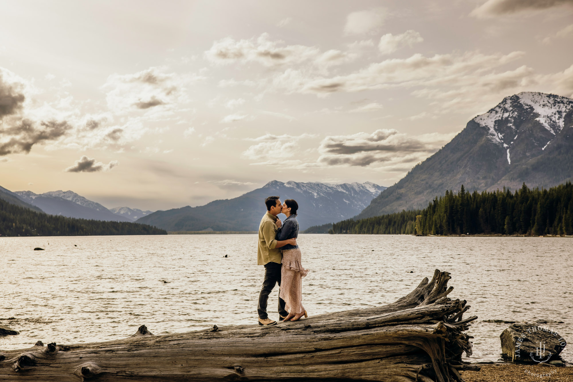 Seattle Cascade Mountain adventure engagement session by Seattle adventure elopement photographer James Thomas Long Photography