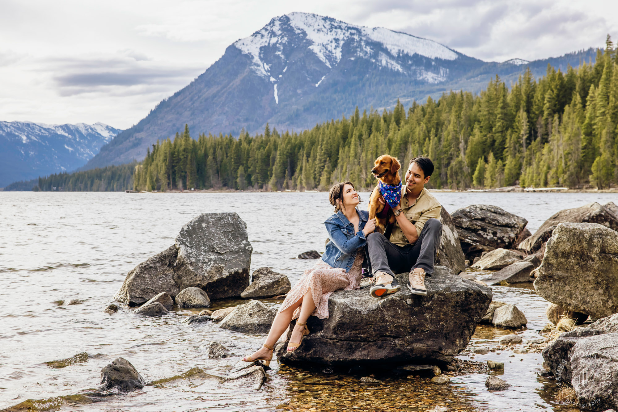 Seattle Cascade Mountain adventure engagement session by Seattle adventure elopement photographer James Thomas Long Photography