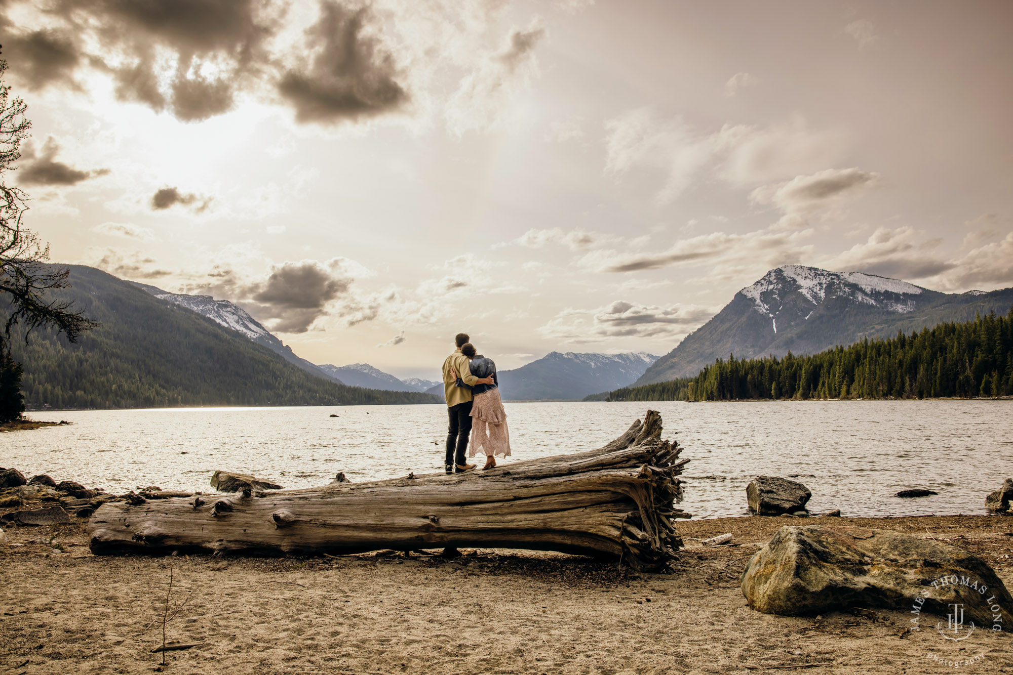 Seattle Cascade Mountain adventure engagement session by Seattle adventure elopement photographer James Thomas Long Photography