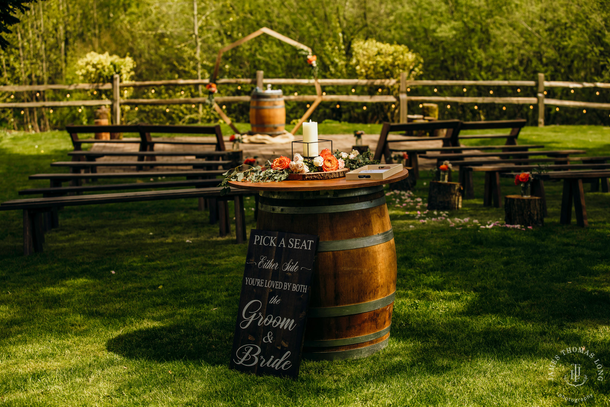 The Barn at Holly Farm Bothell wedding by Seattle wedding photographer James Thomas Long Photography