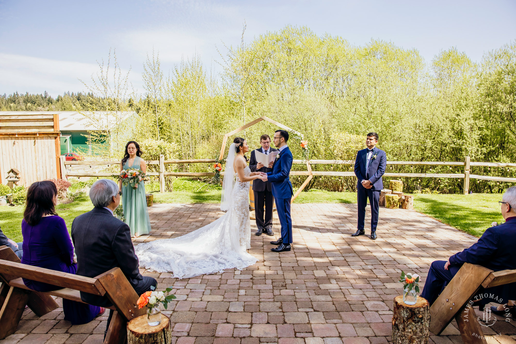 The Barn at Holly Farm Bothell wedding by Seattle wedding photographer James Thomas Long Photography